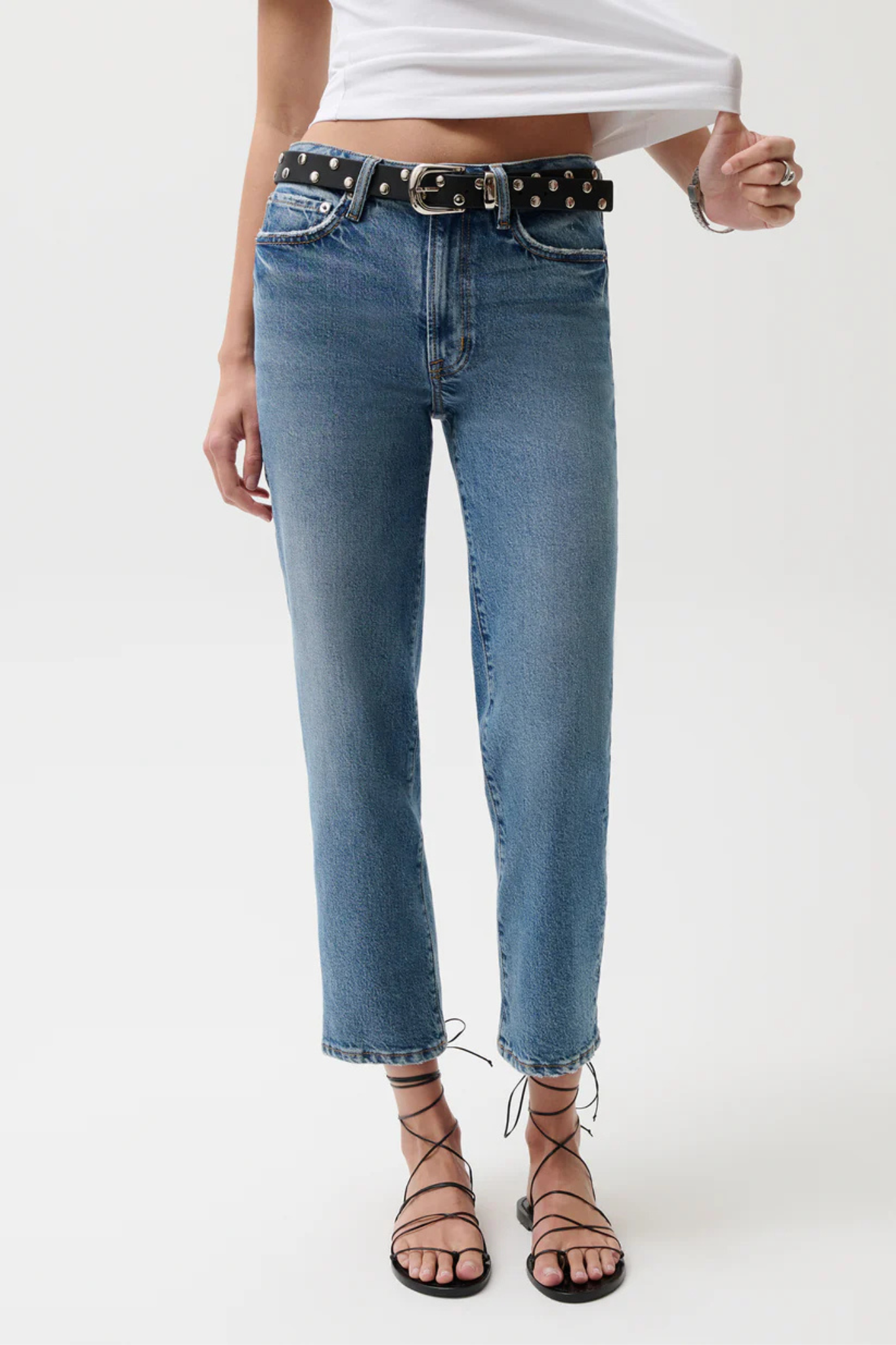 Aleks River Mid Rise Crop Straight