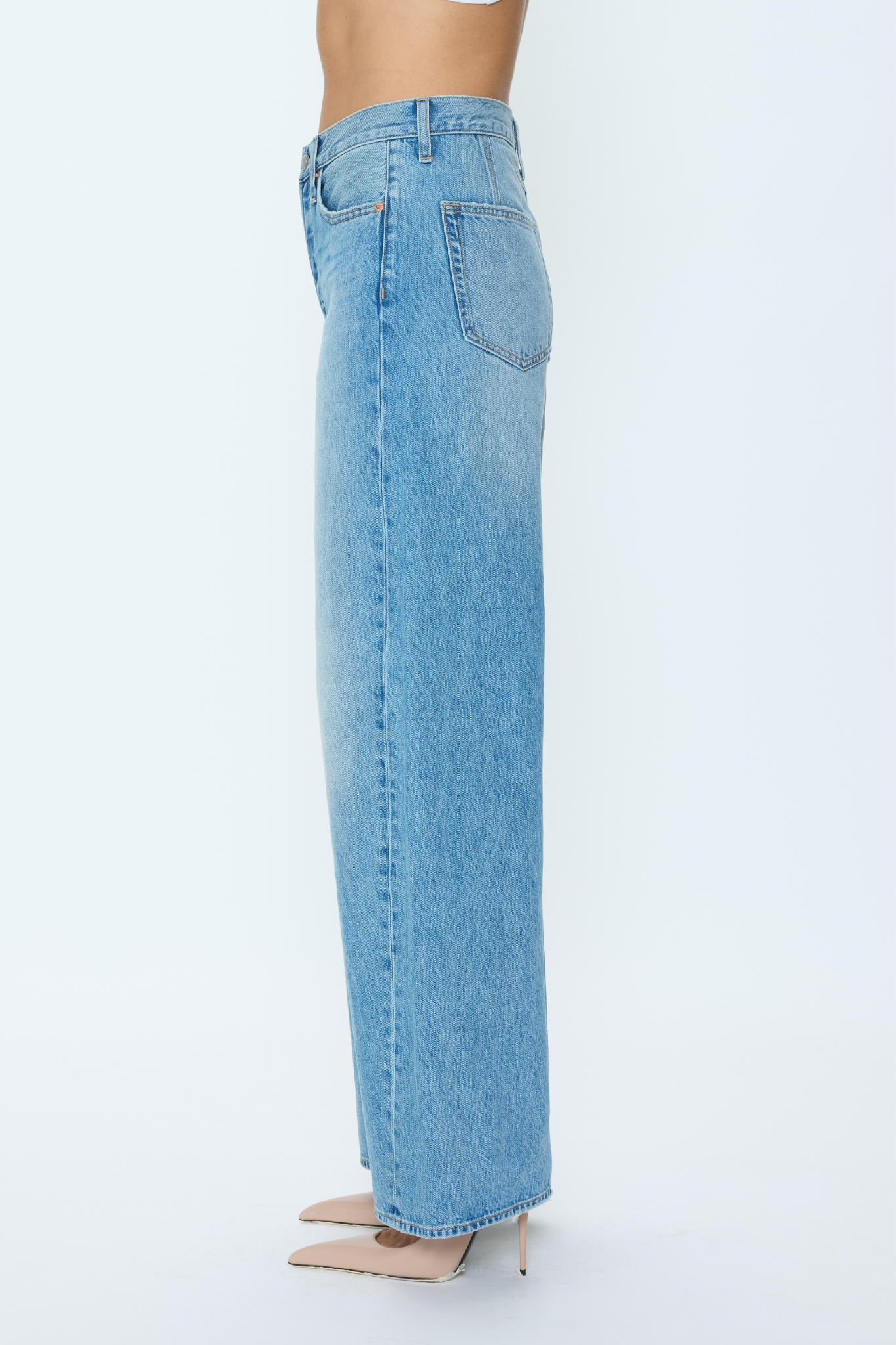 Sydney Hazy High Rise Bowed Wide Leg