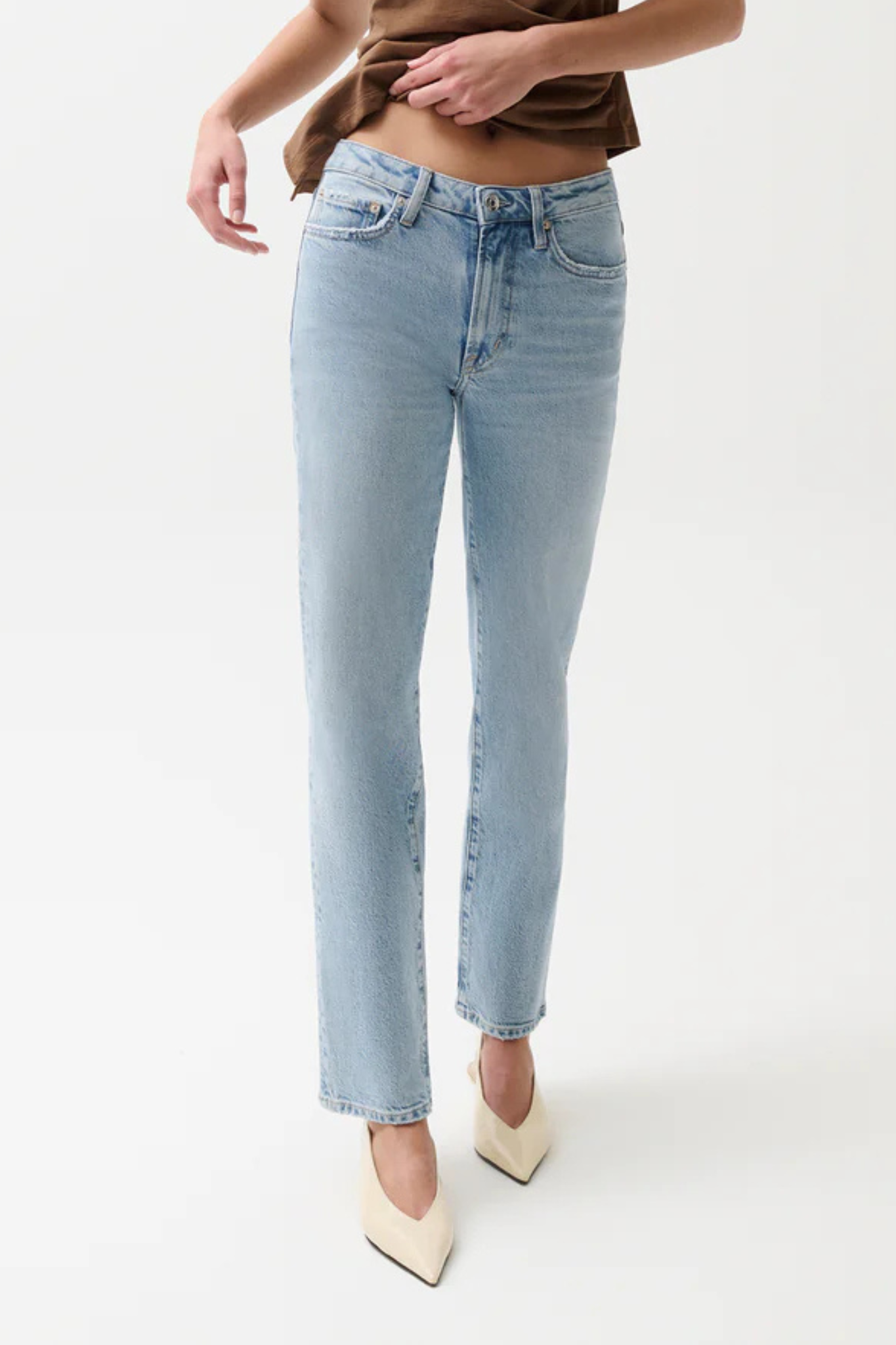 Aleks Aegean Mid Rise Straight