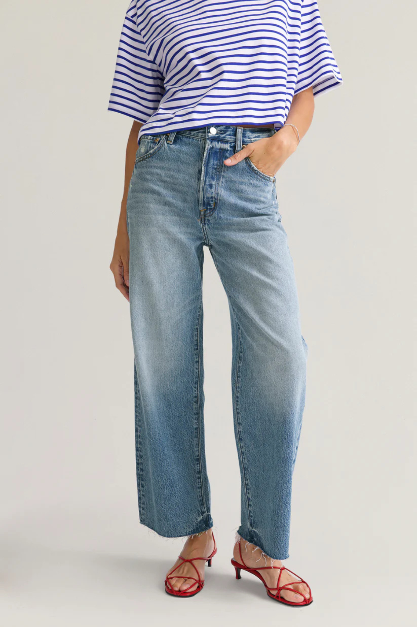 Tate Ablaze High Rise Bowed Wide Leg Crop