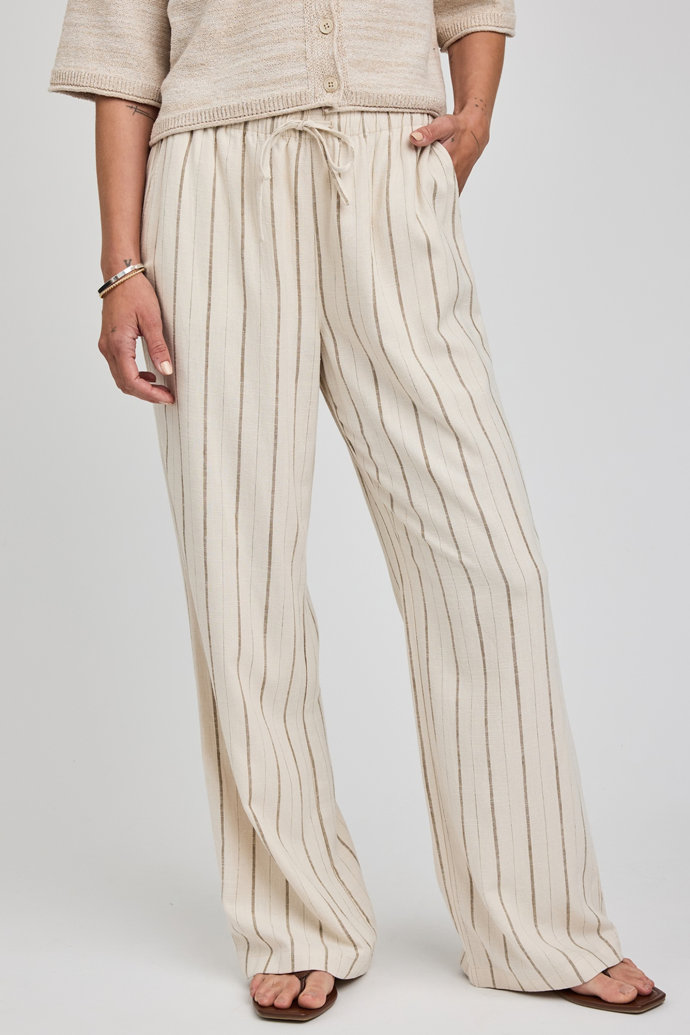 Finley Linen Stripe Pant