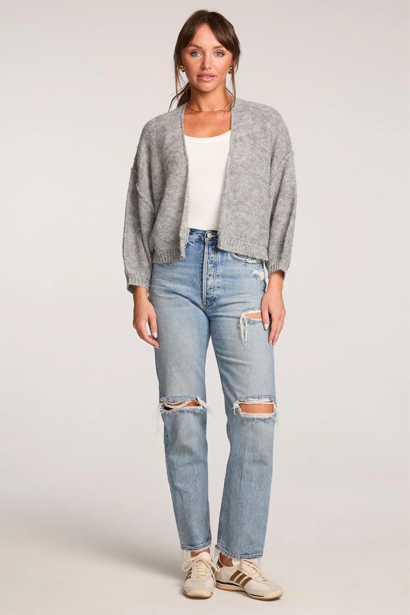 Aden Heather Grey Cardigan