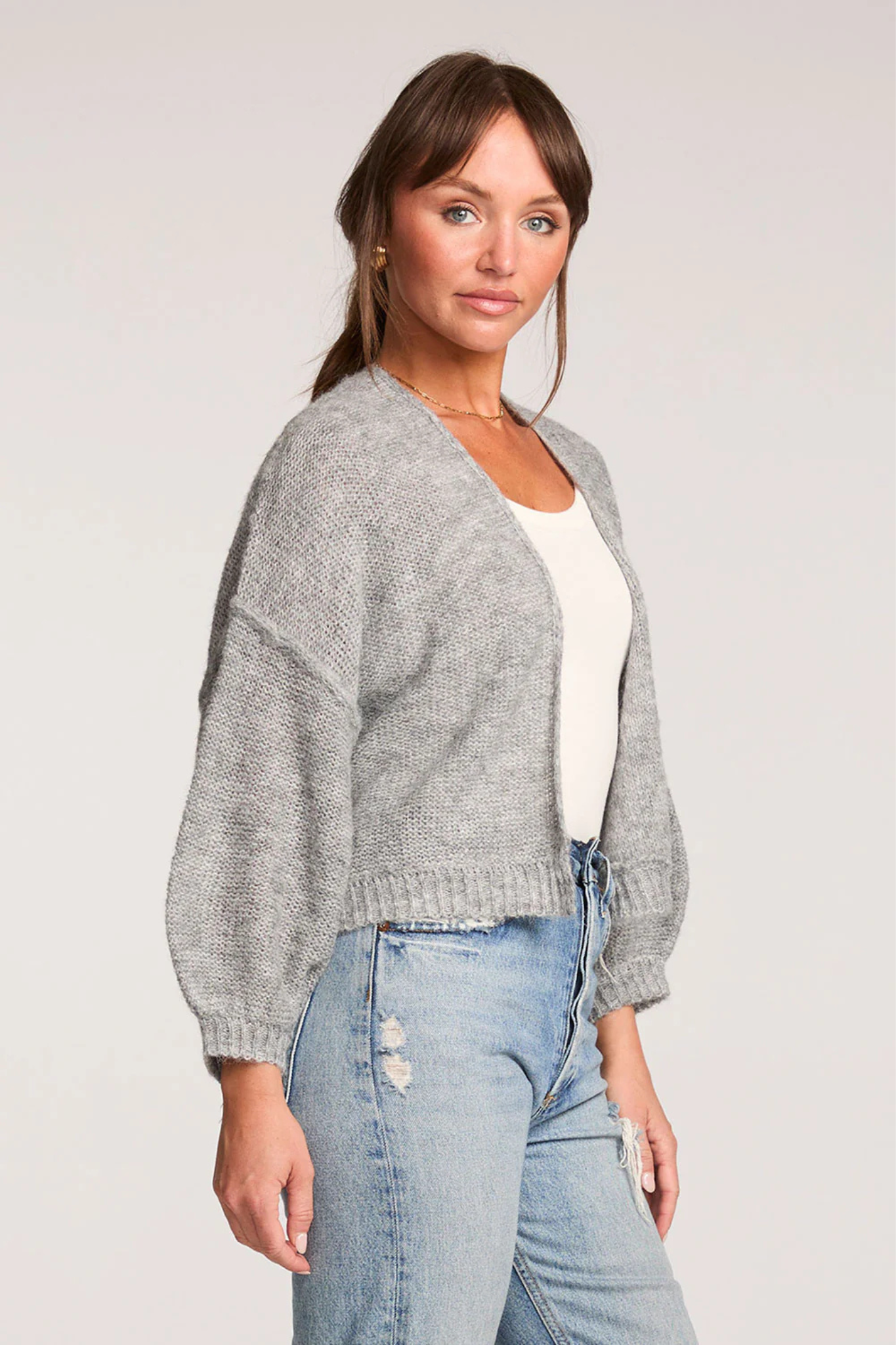 Aden Heather Grey Cardigan