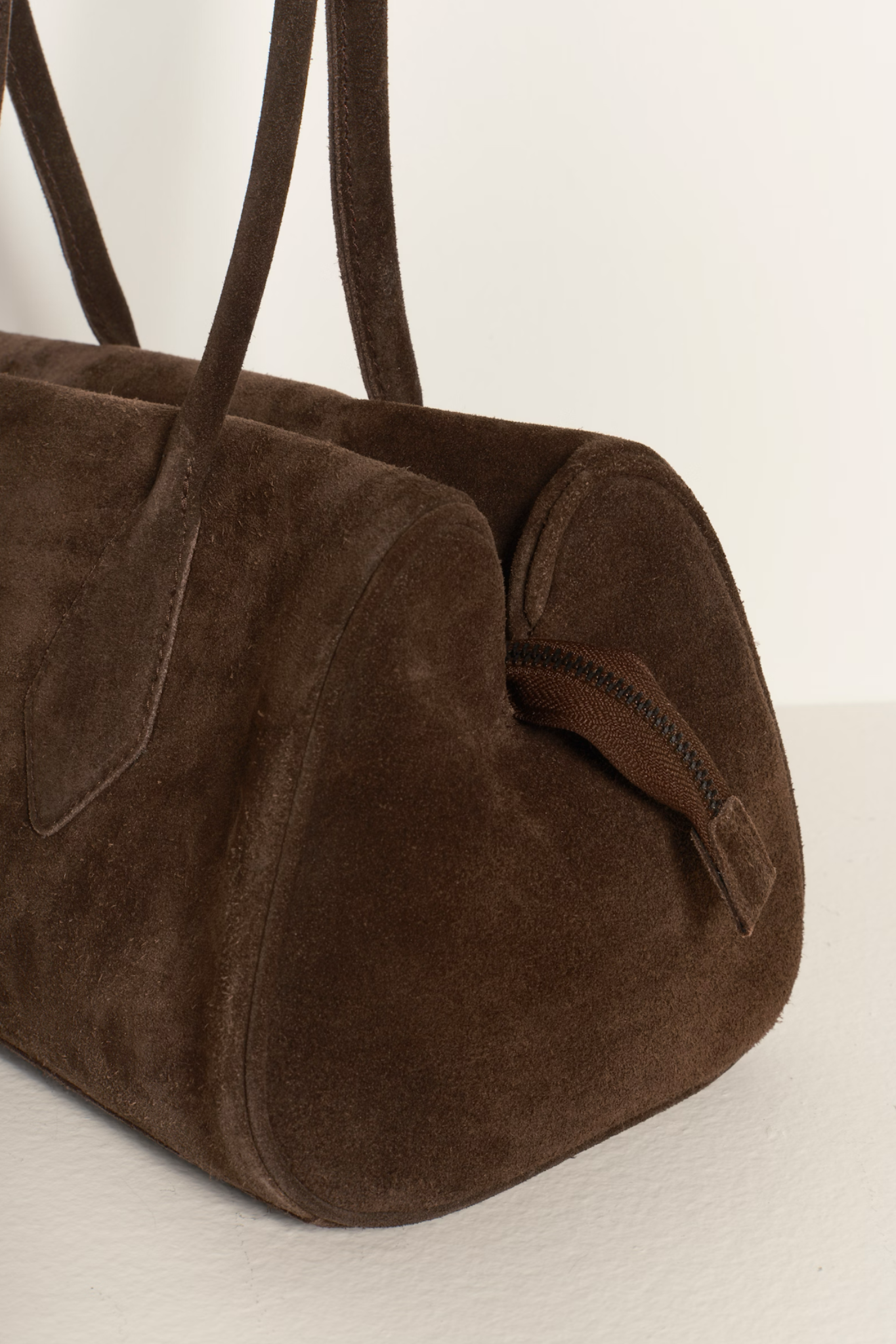 Sierra Chocolate Suede Shoulder Bag