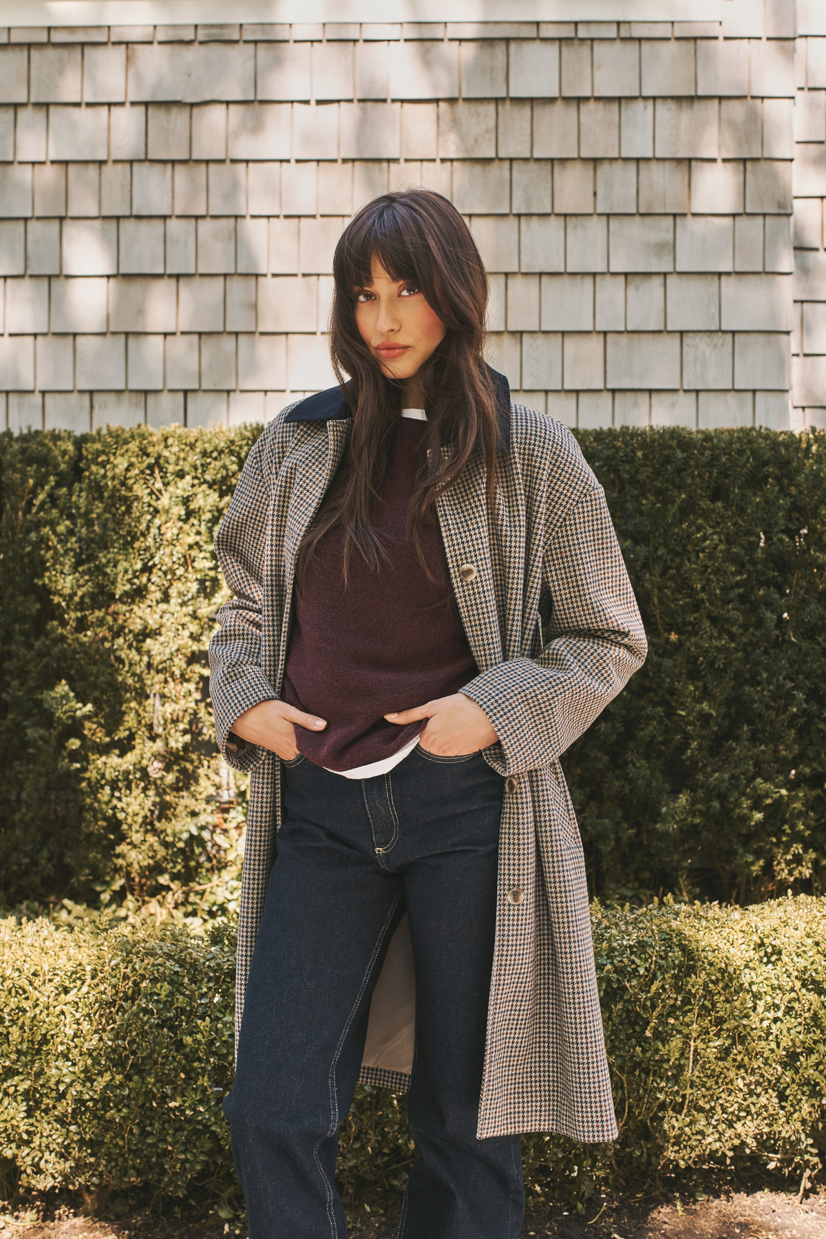 Millie Navy Tweed Coat