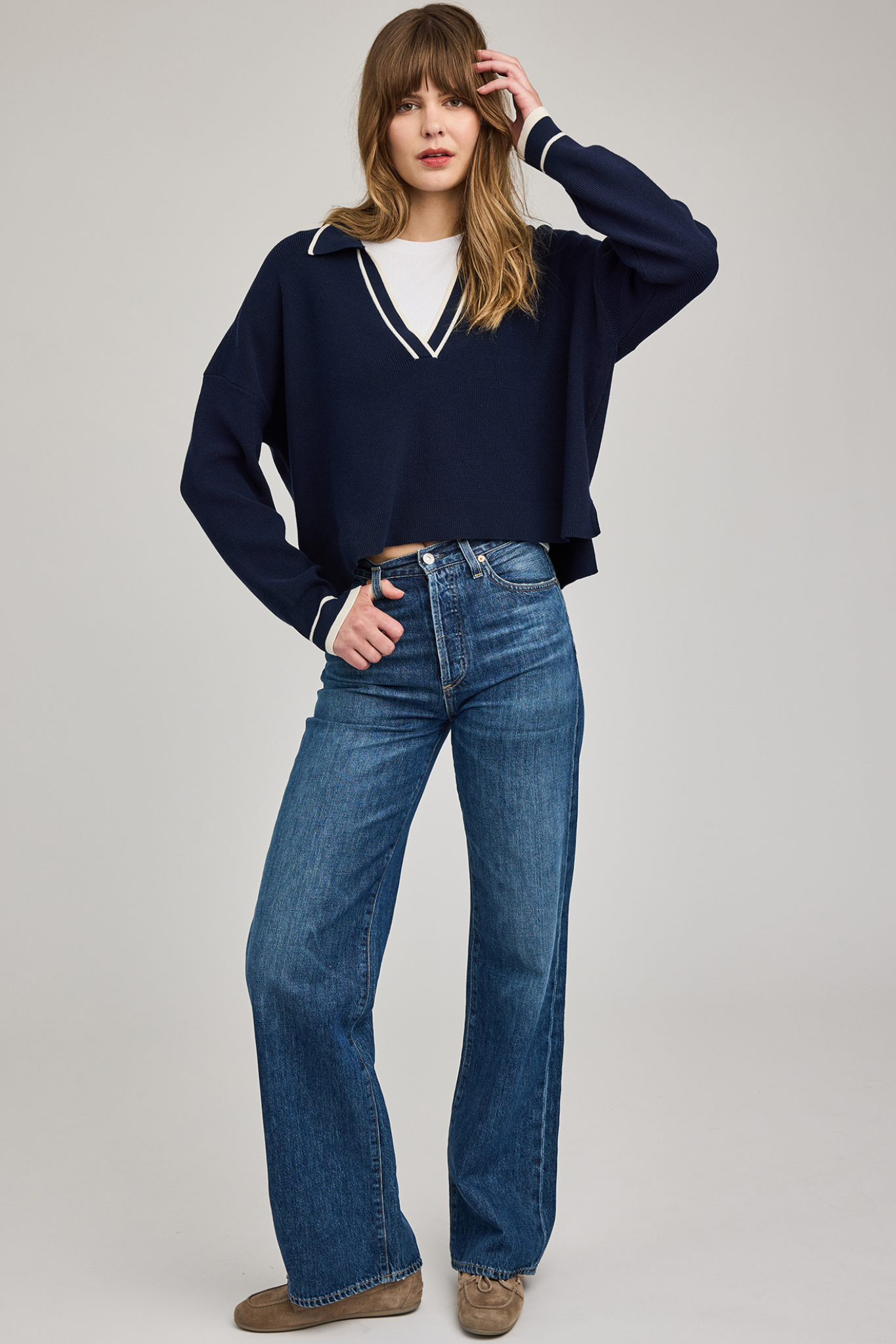 Tristan Navy Sweater