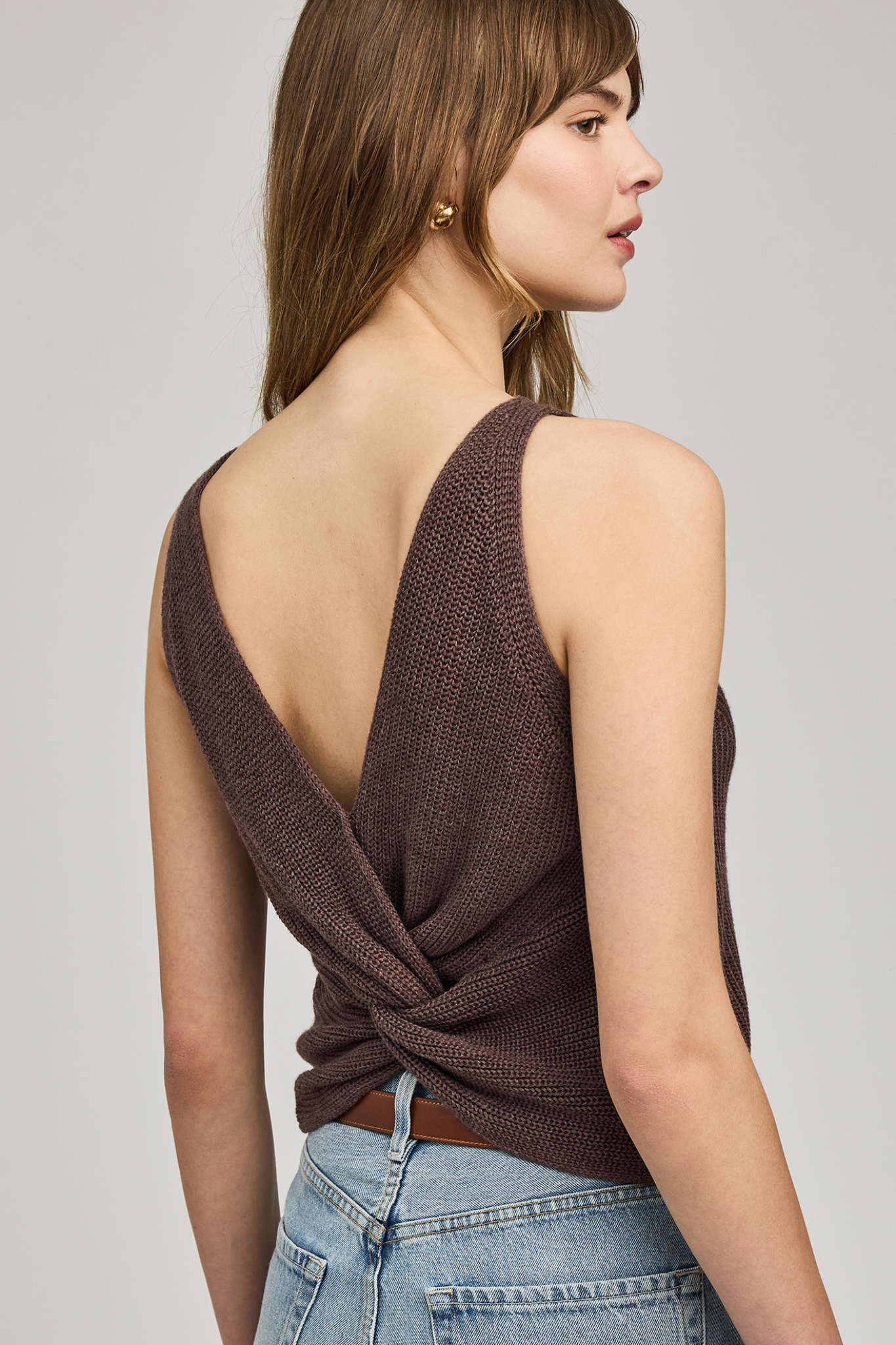 Kelsie Heather Espresso Knit Tank
