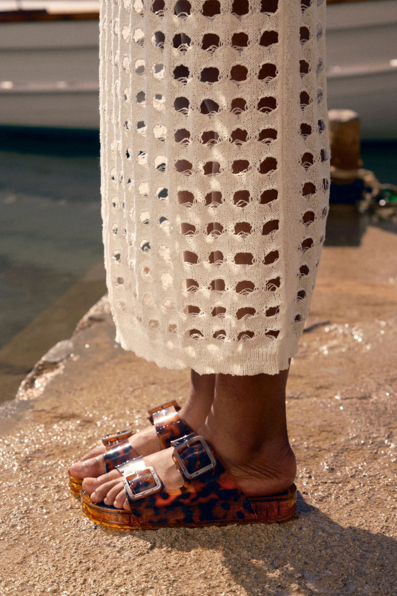 Julio Tortoise Vinyl Sandal