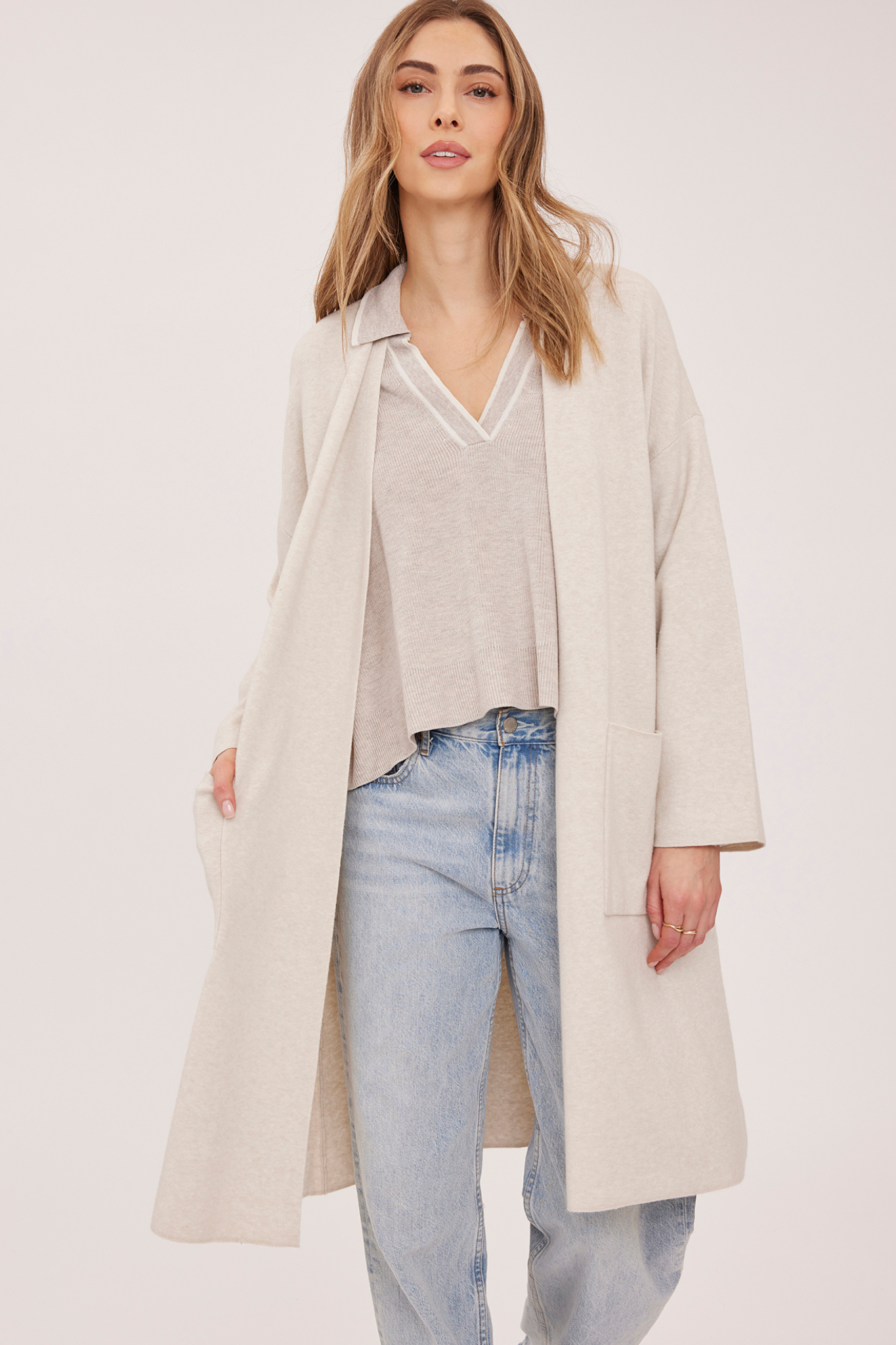 Blake Heather Cream Cardigan