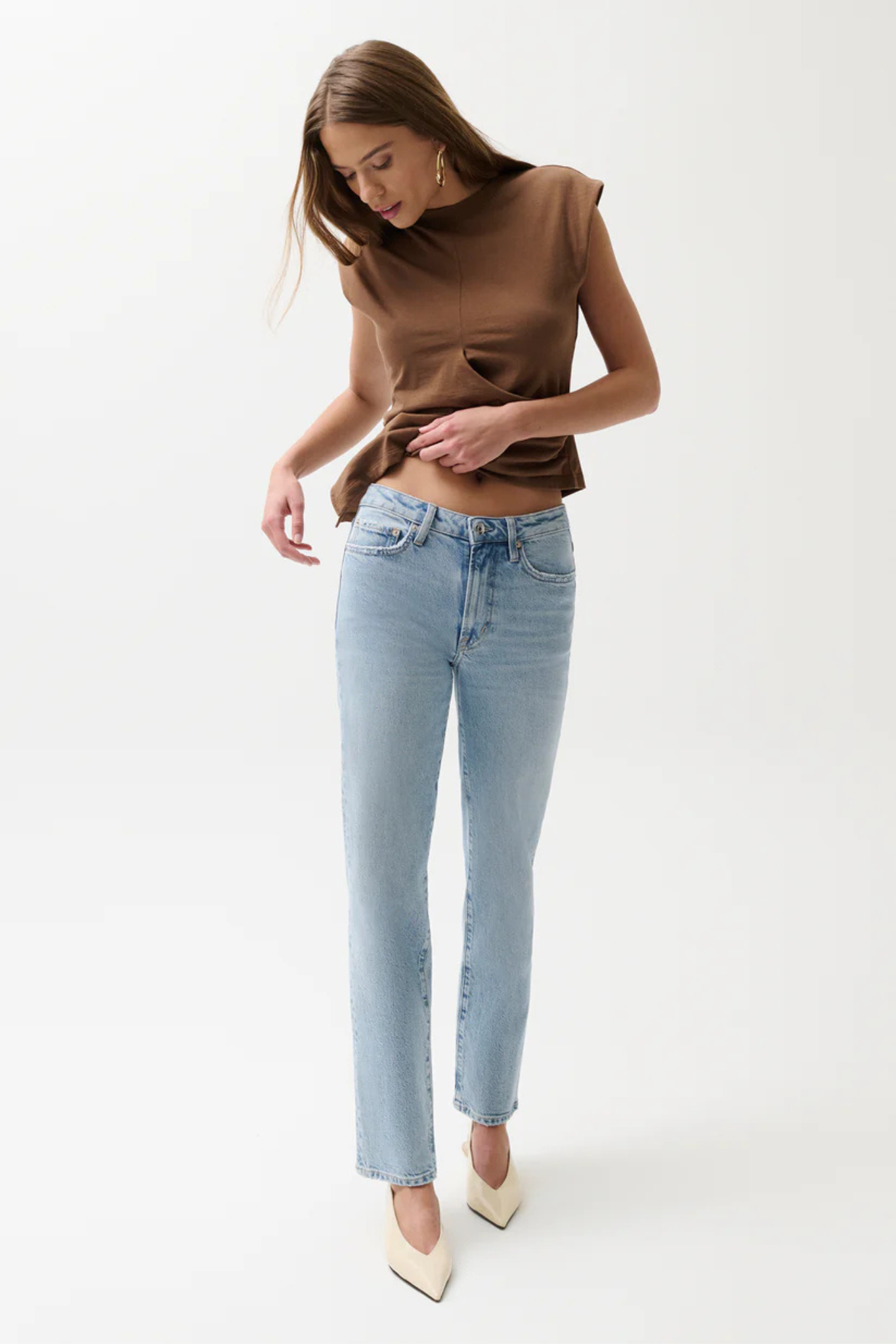 Aleks Aegean Mid Rise Straight