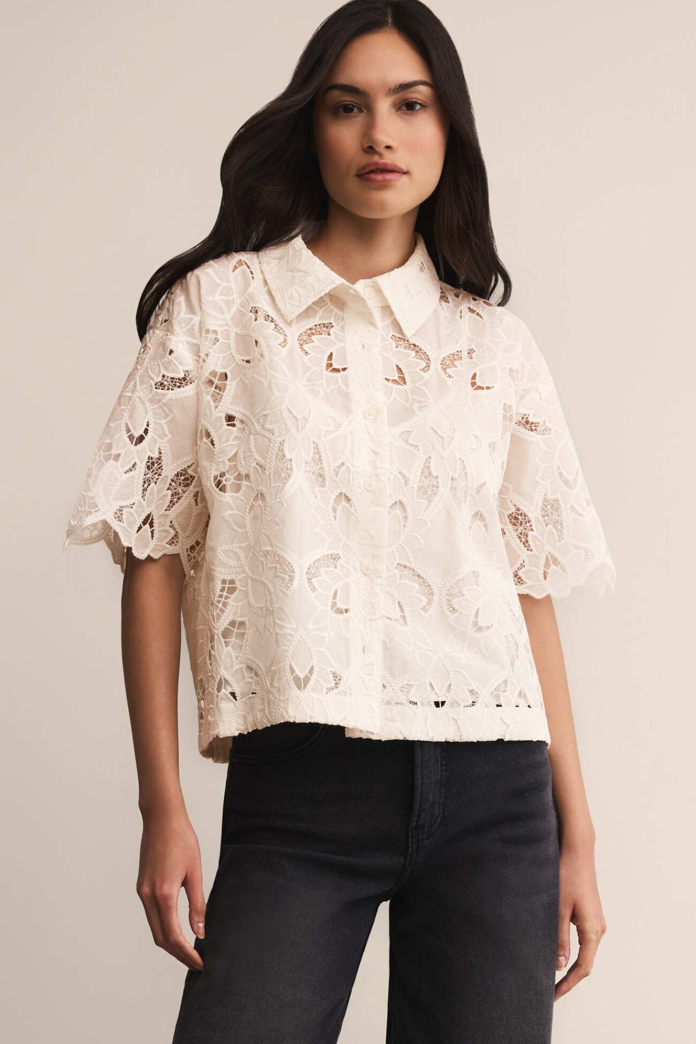 Midnight Cloud Lace Top