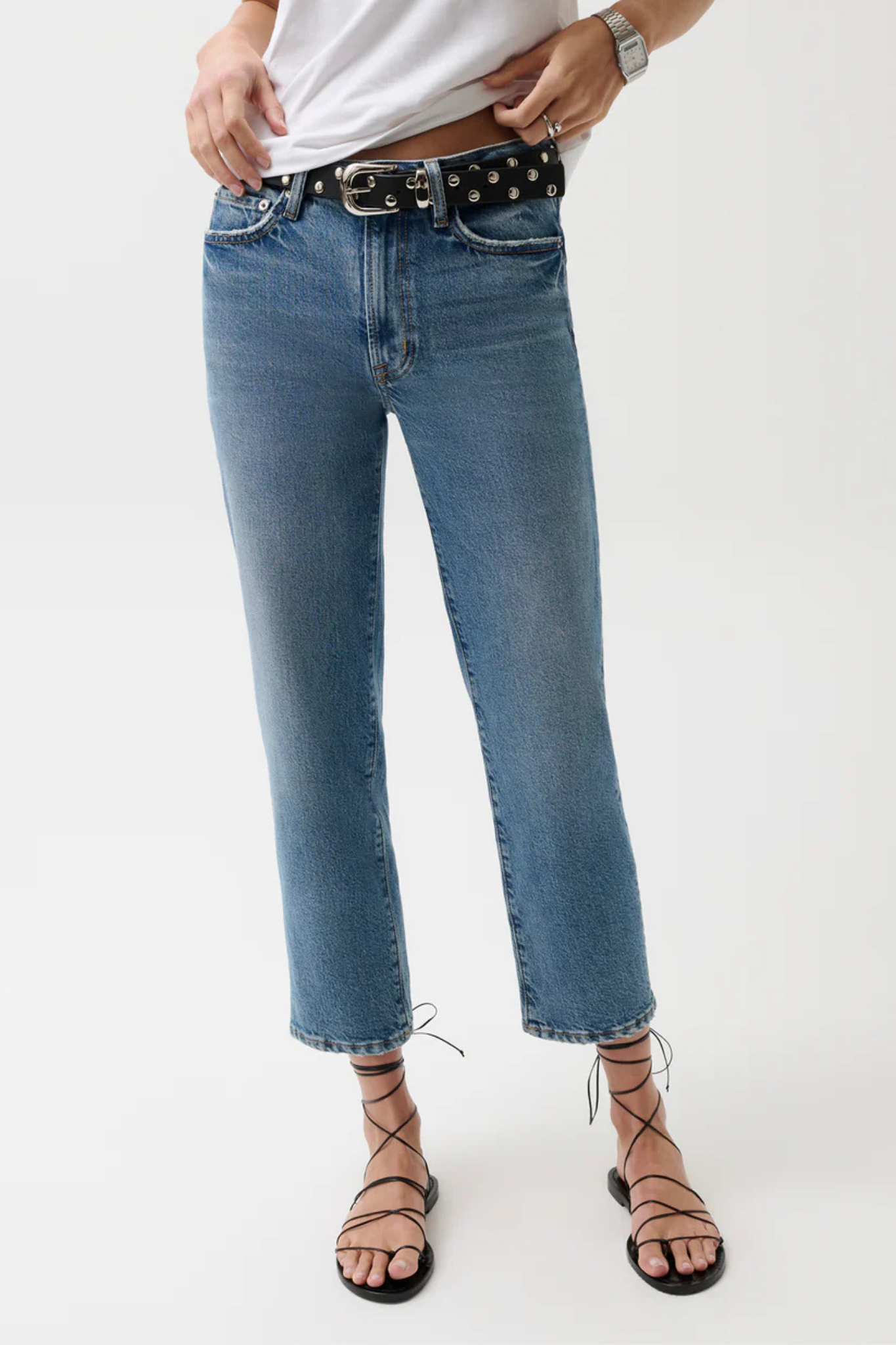 Aleks River Mid Rise Crop Straight