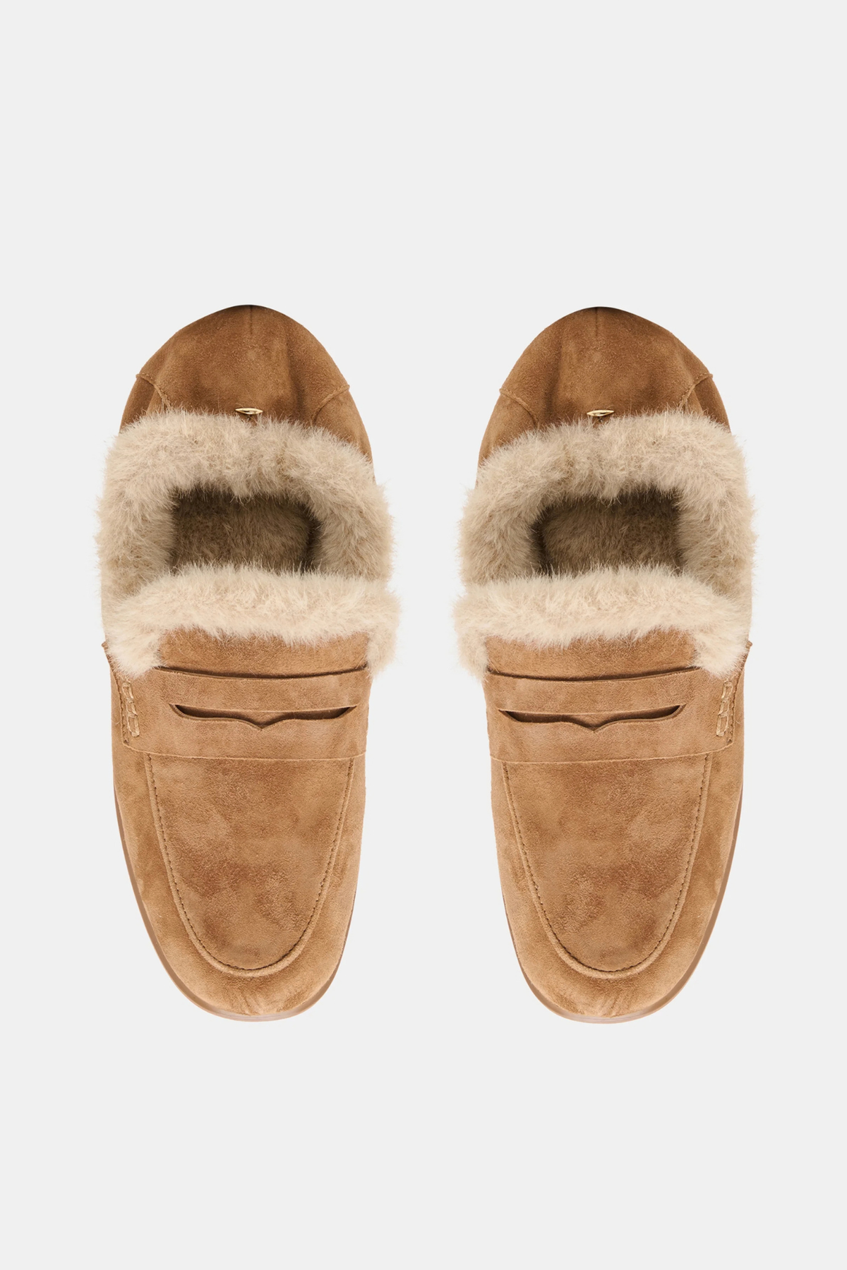 Cloey Lt Brown Suede Plush Loafer