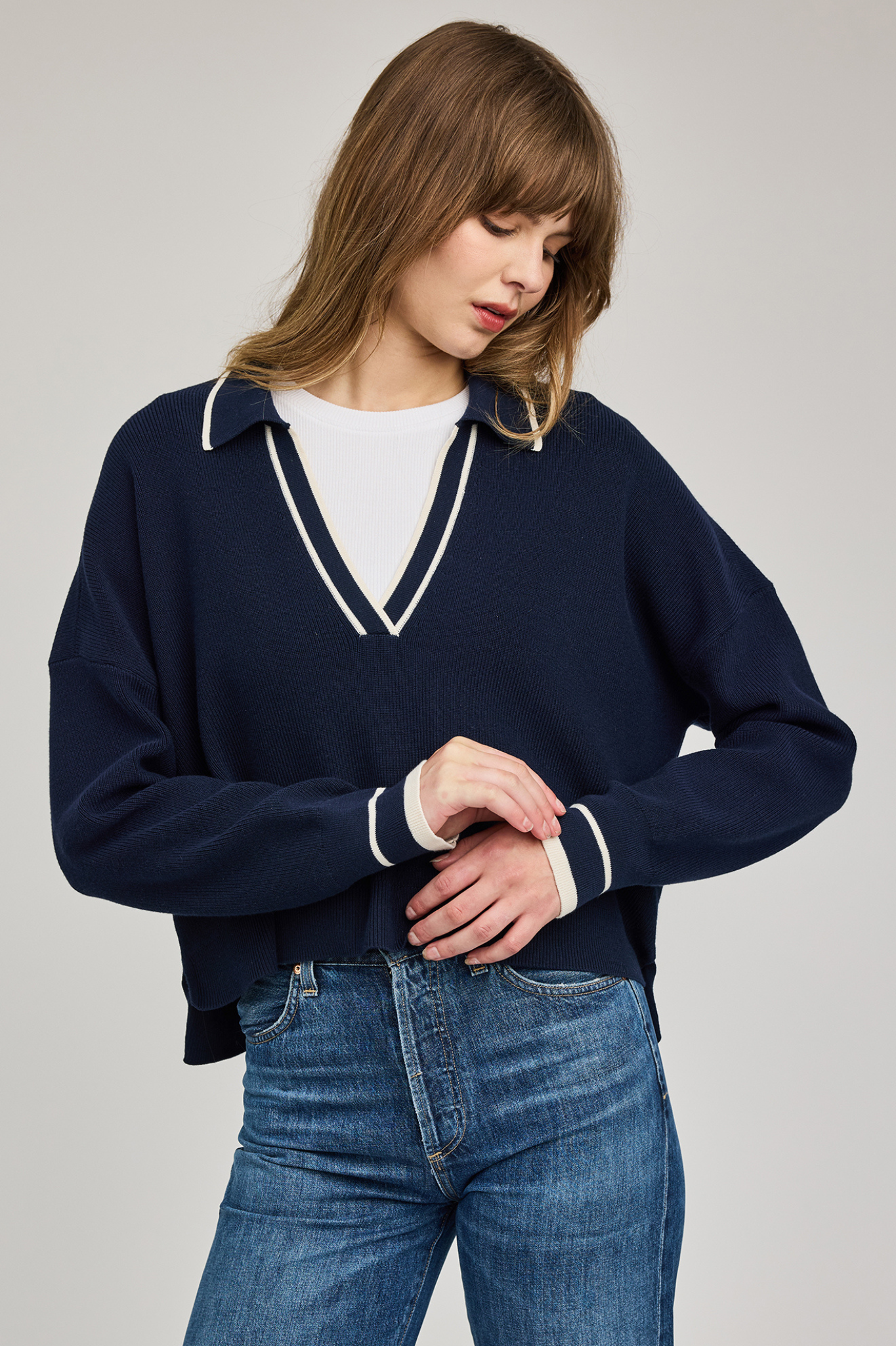 Tristan Navy Sweater