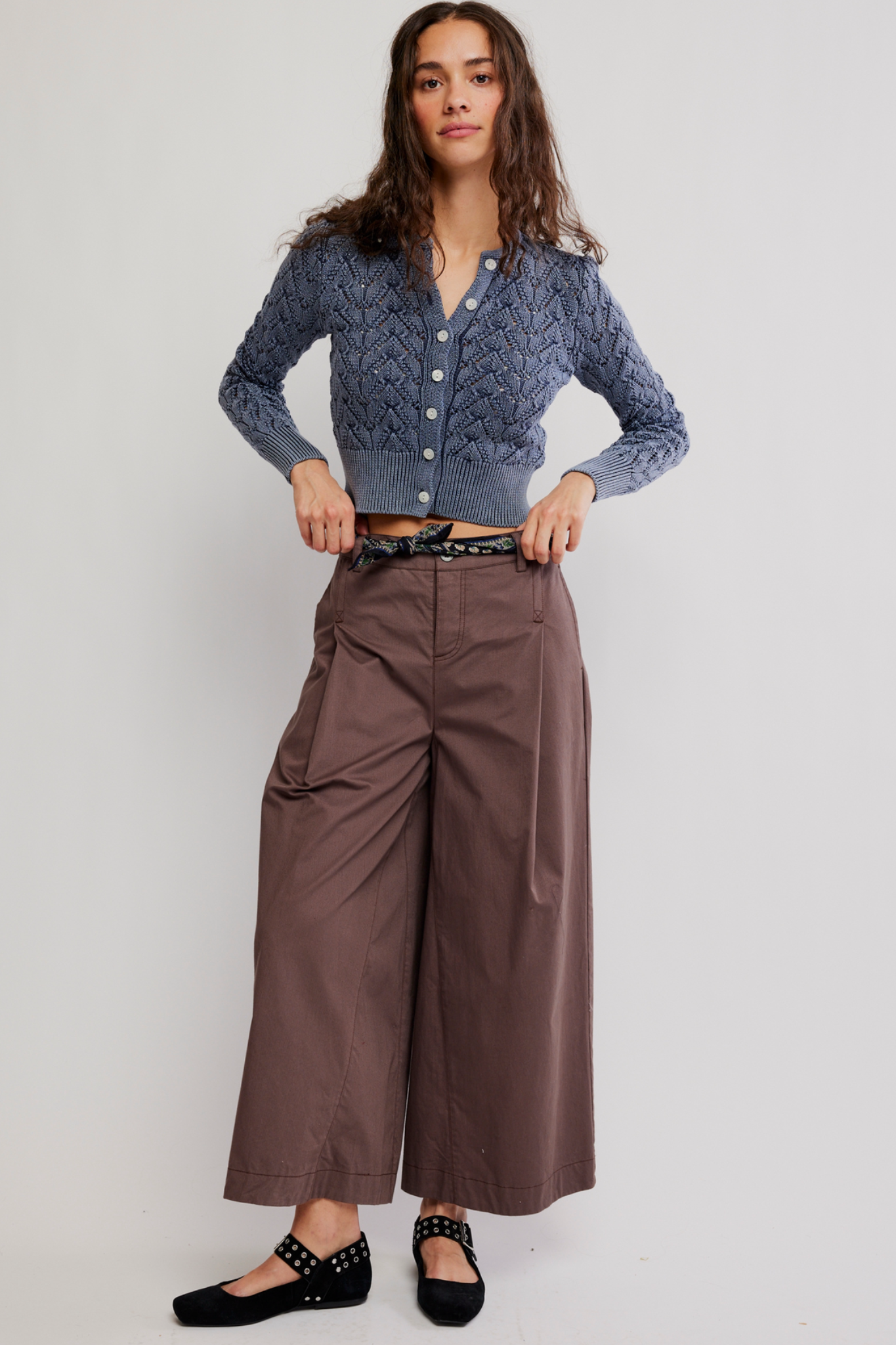 Pretty In Pointelle Navy Cardi