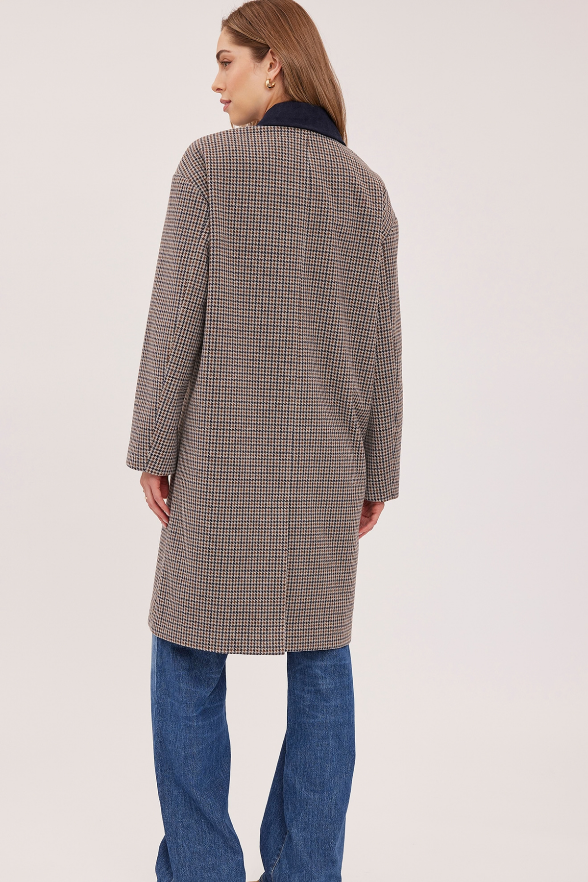 Millie Navy Tweed Coat