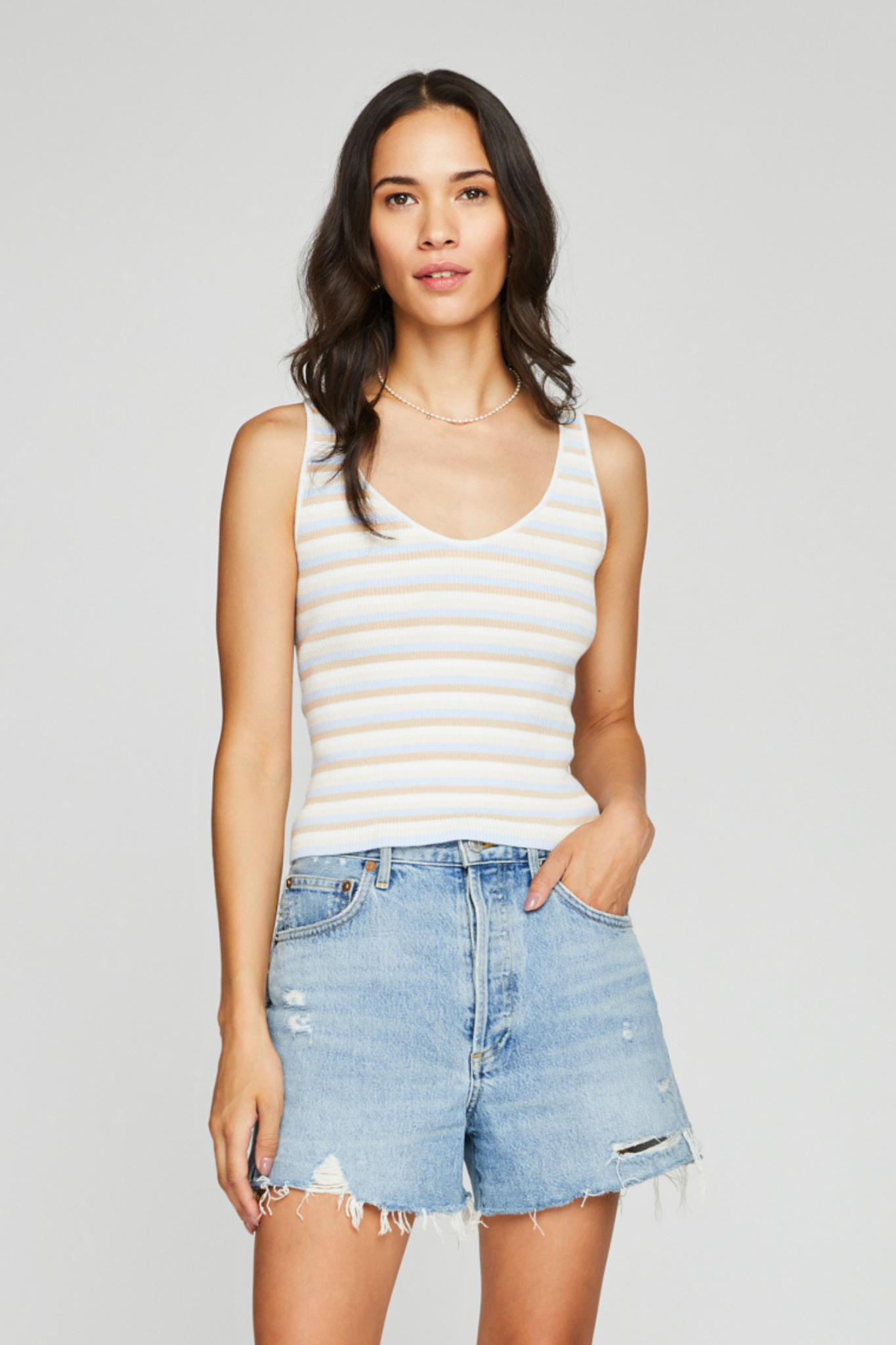 Delia Poolside Stripe Tank
