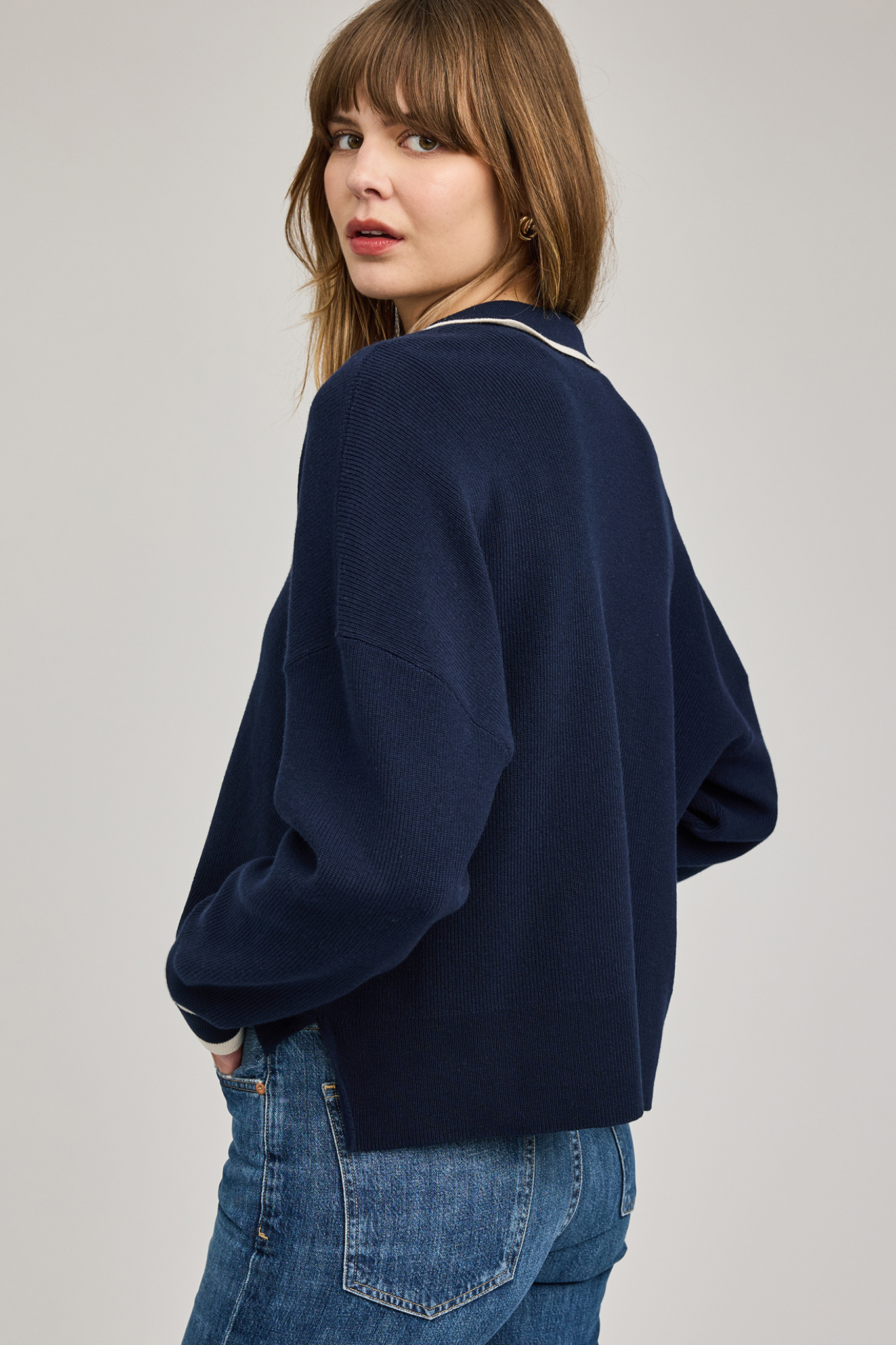 Tristan Navy Sweater
