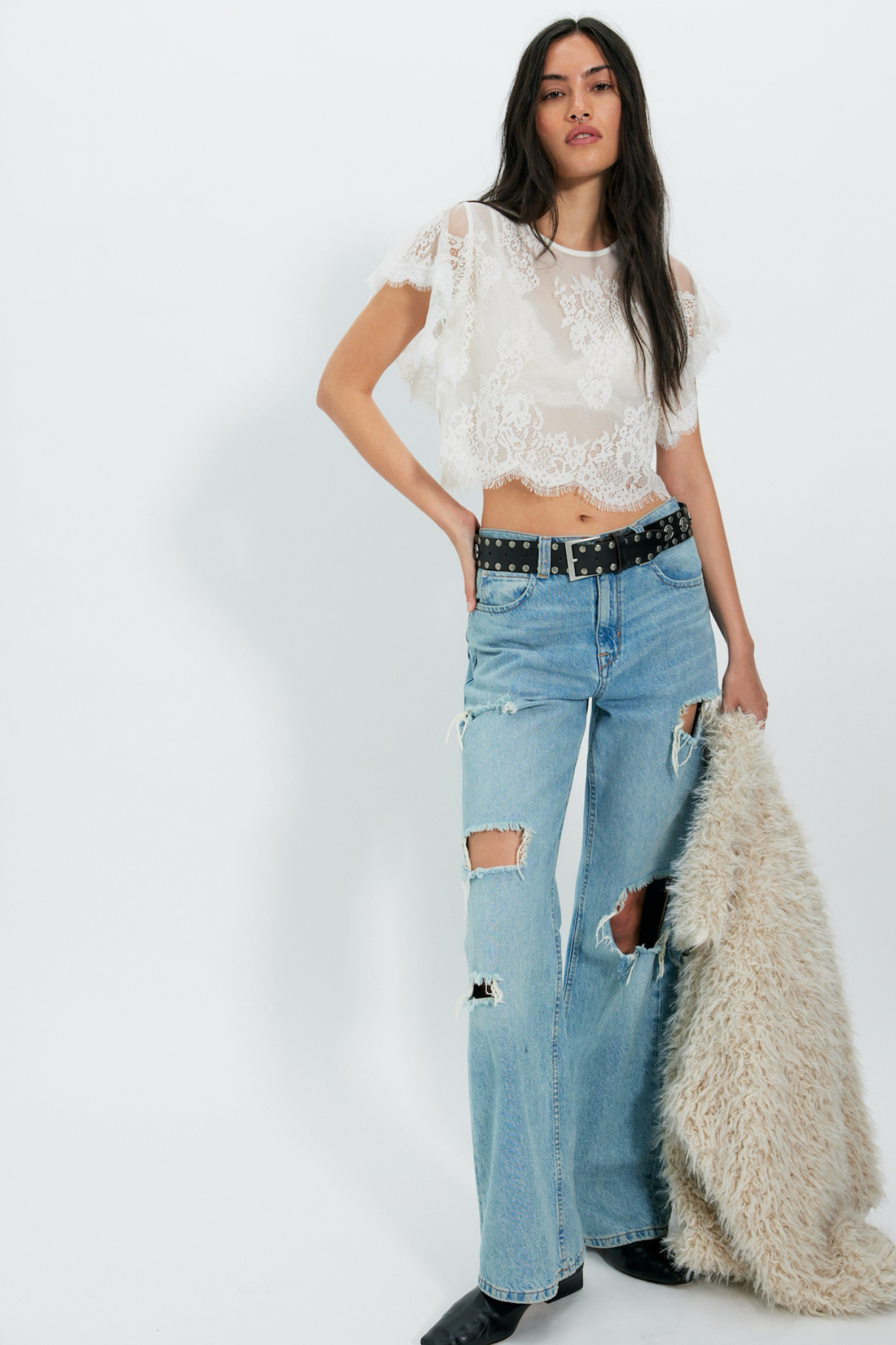Lunar Ivory Lace Top