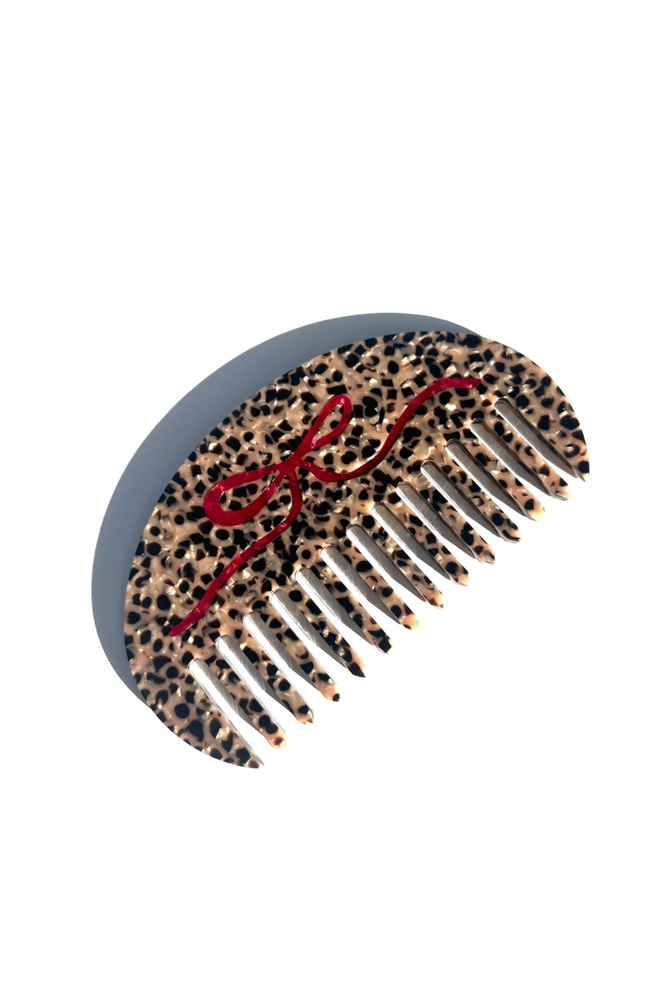 Leopard Bow Gua Sha Treatment Hair Comb