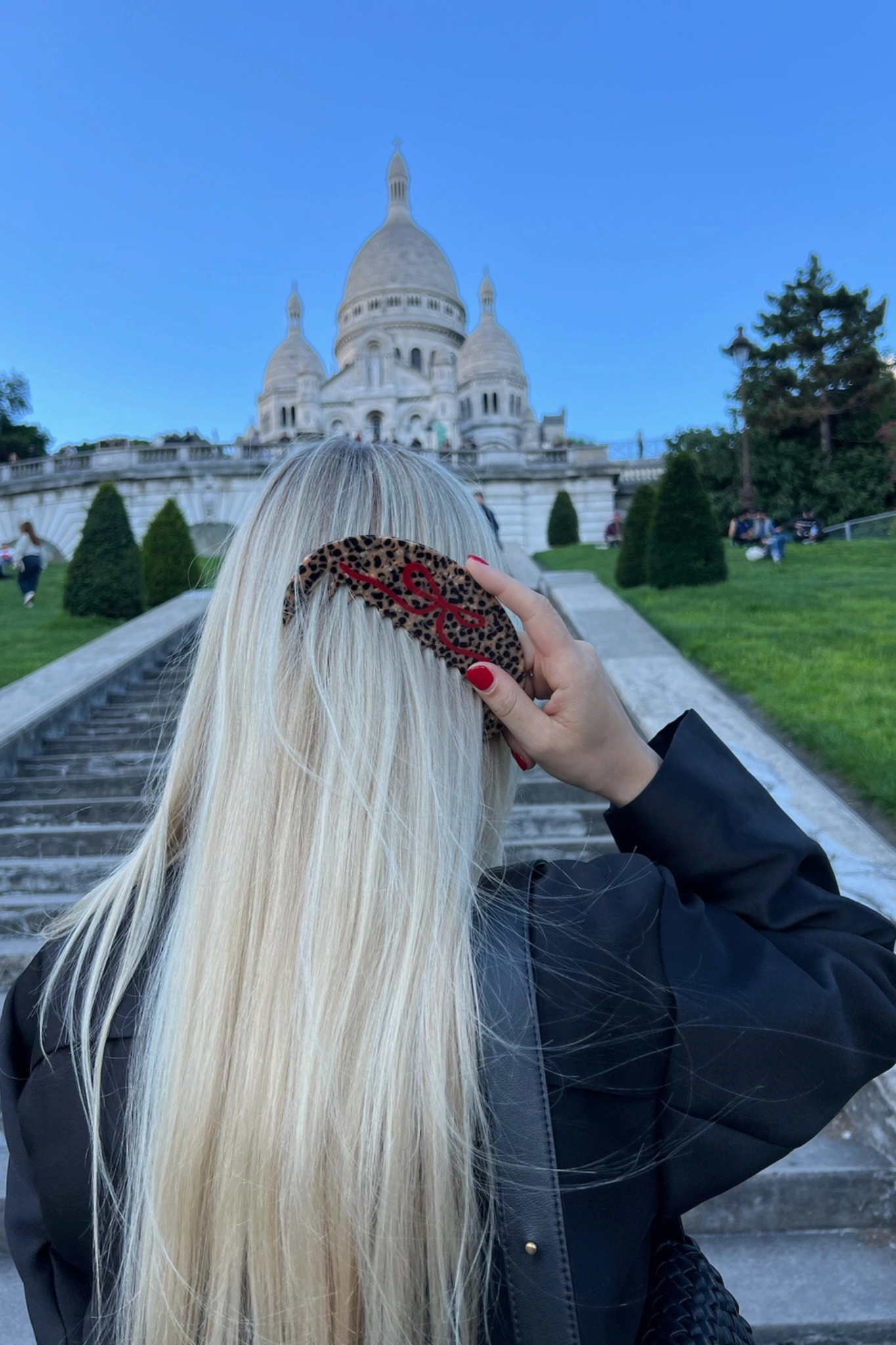 Leopard Bow Gua Sha Treatment Hair Comb