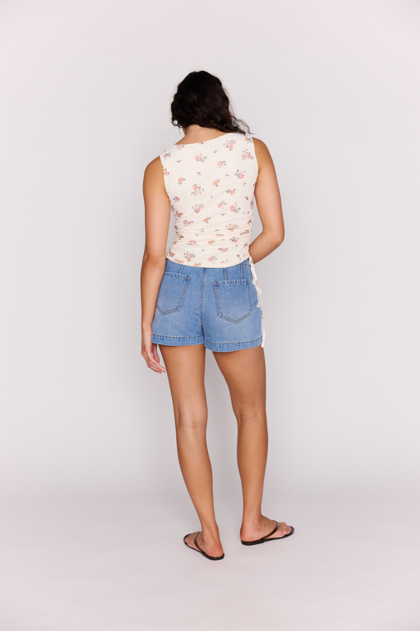 Sabine Ditsy Floral Mesh Tank