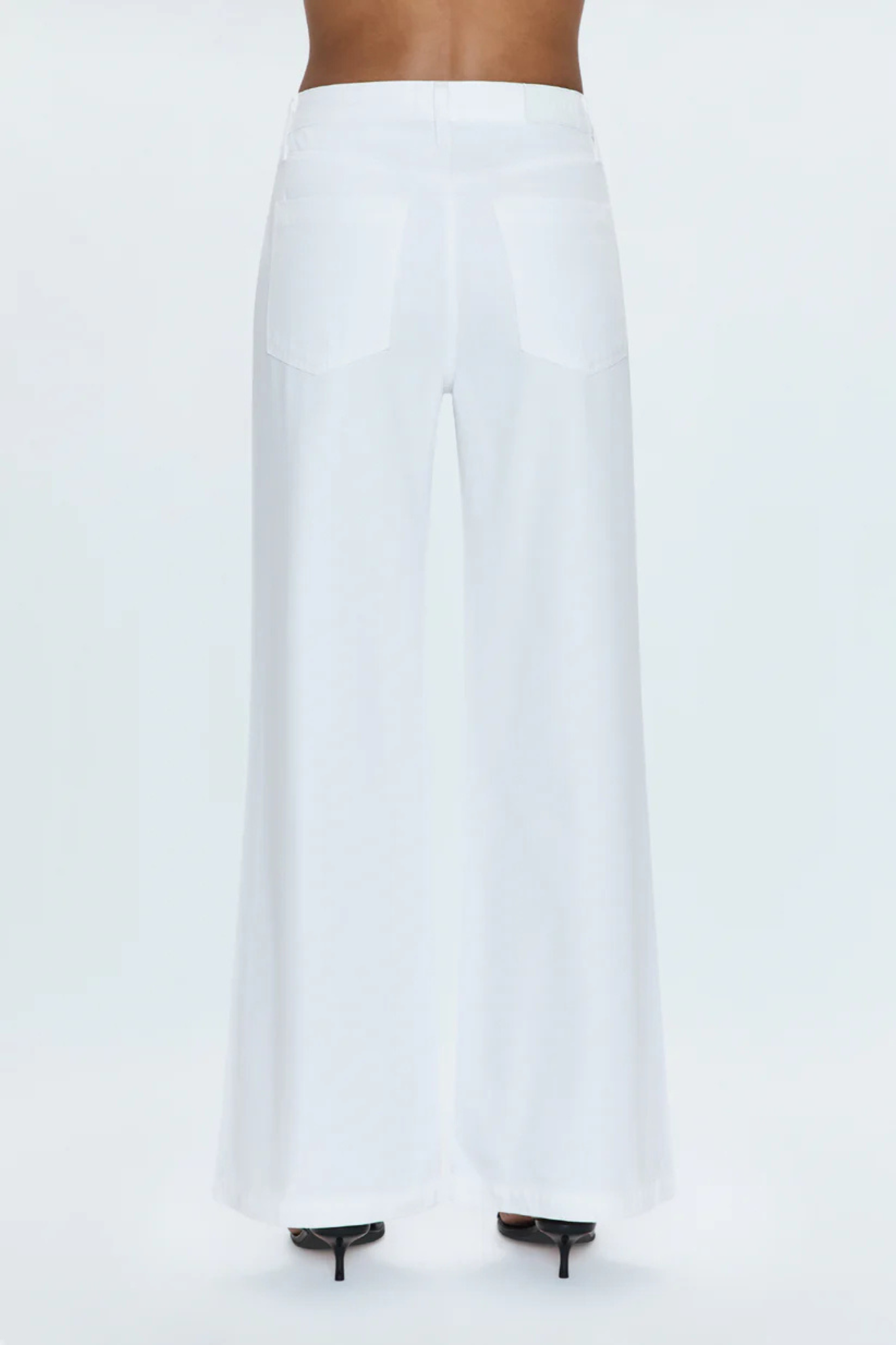 Jadyn Vivid White Low Slung Palazzo