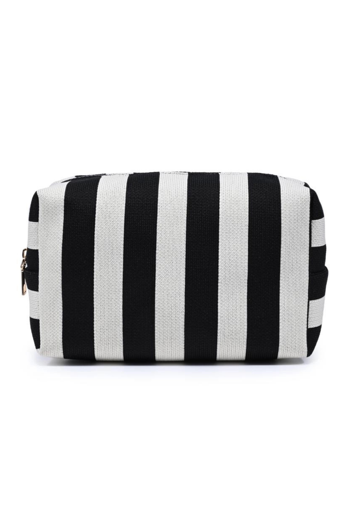 Black/White Stripe Cosmetic Bag
