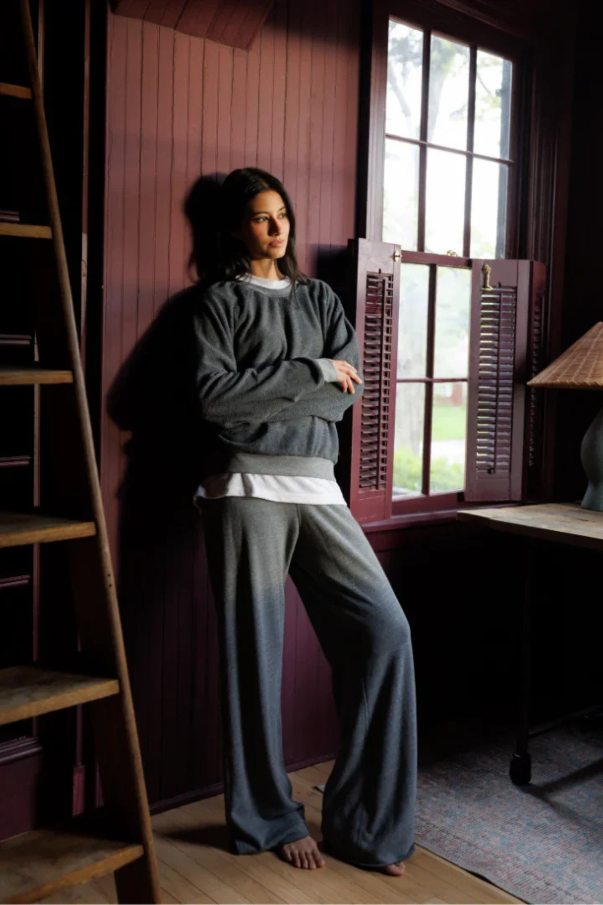 Marley Dark Heather Grey Fleece Pants