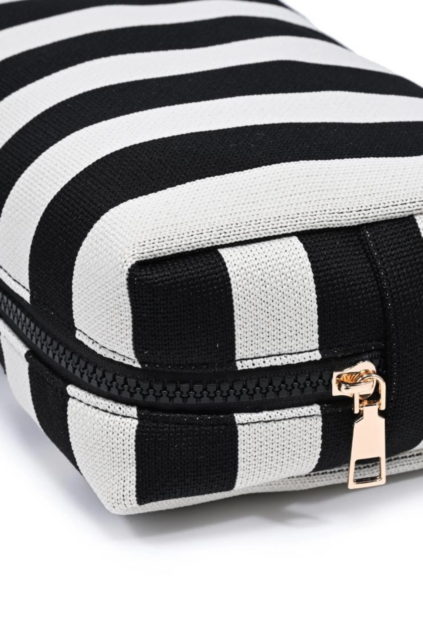 Black/White Stripe Cosmetic Bag