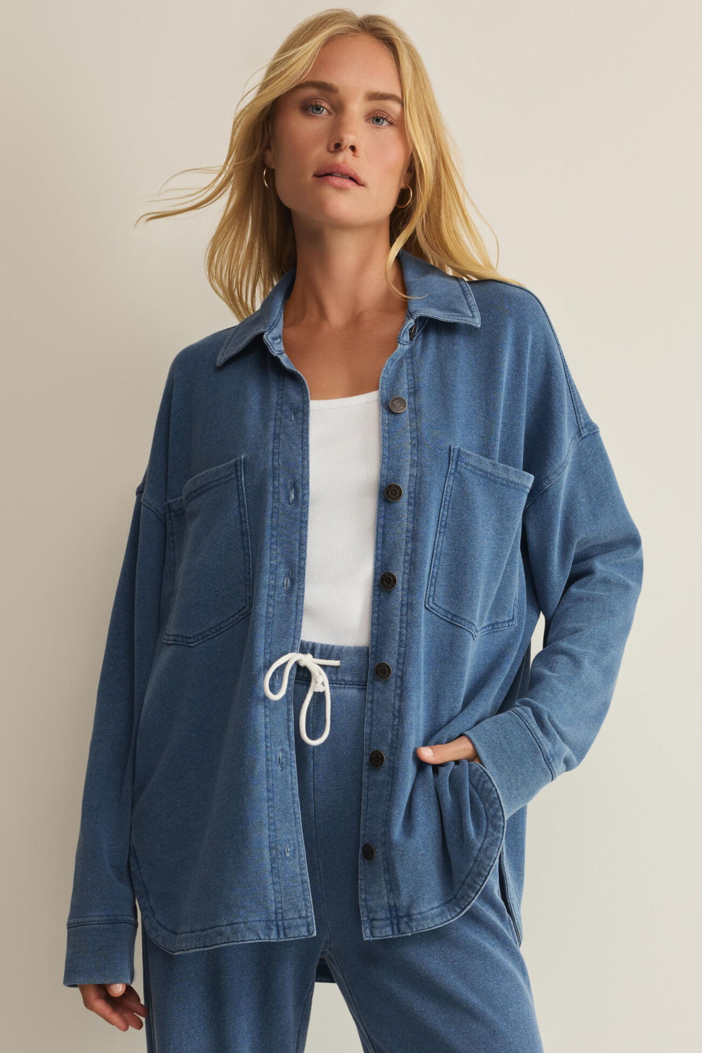 All Day Calypso Blue Knit Jacket