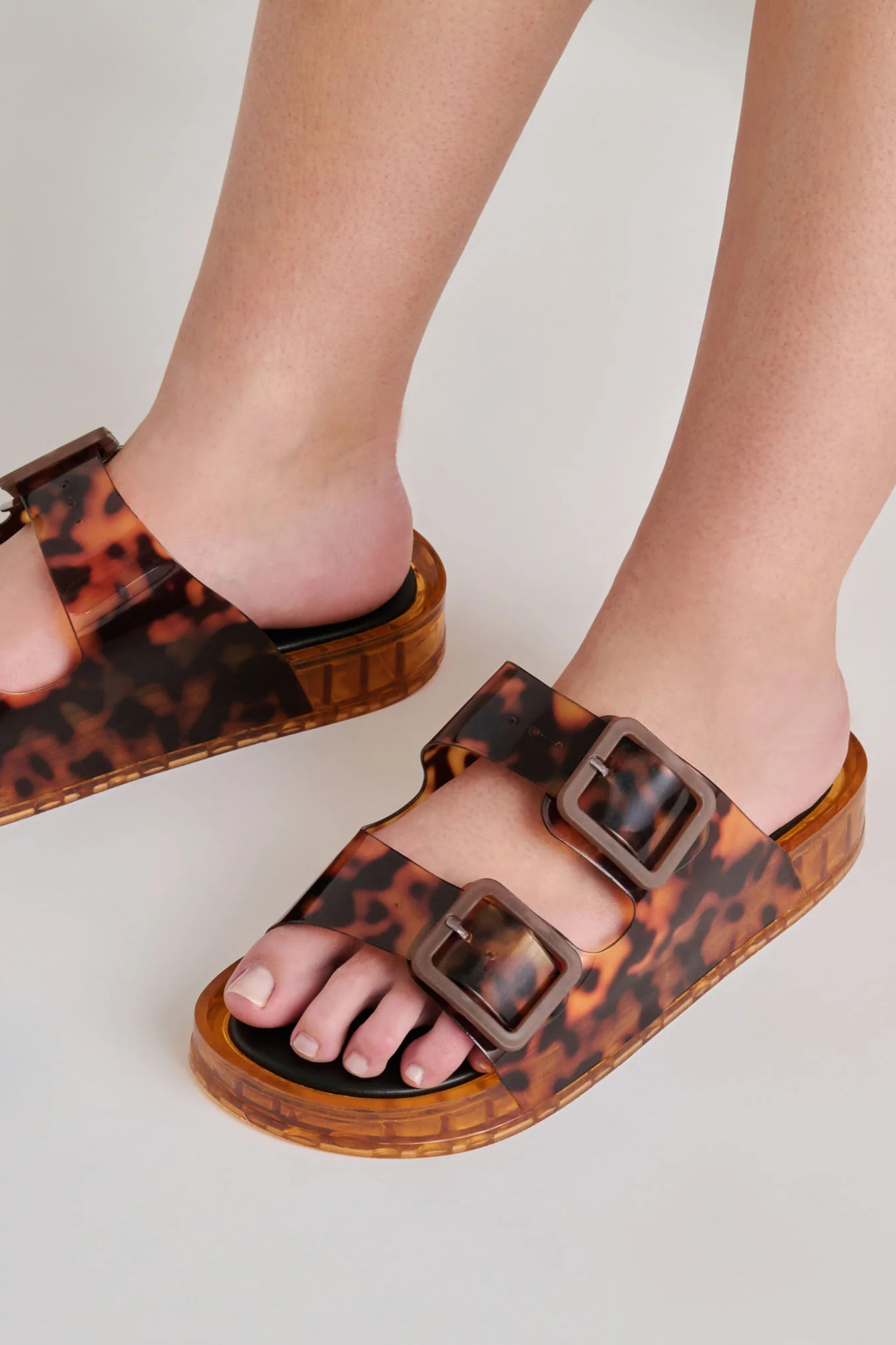 Julio Tortoise Vinyl Sandal