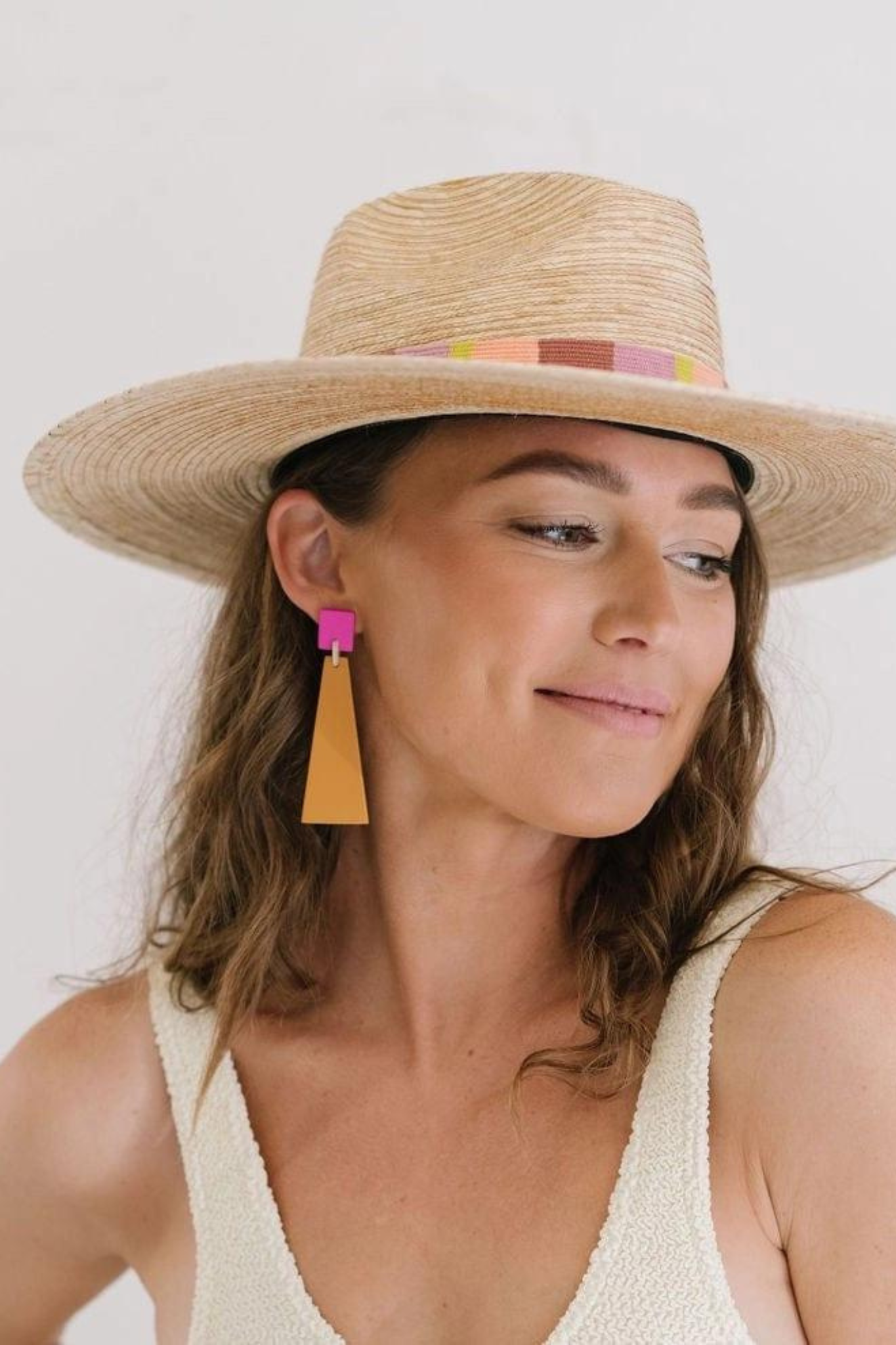 Terracotta Shield Earrings