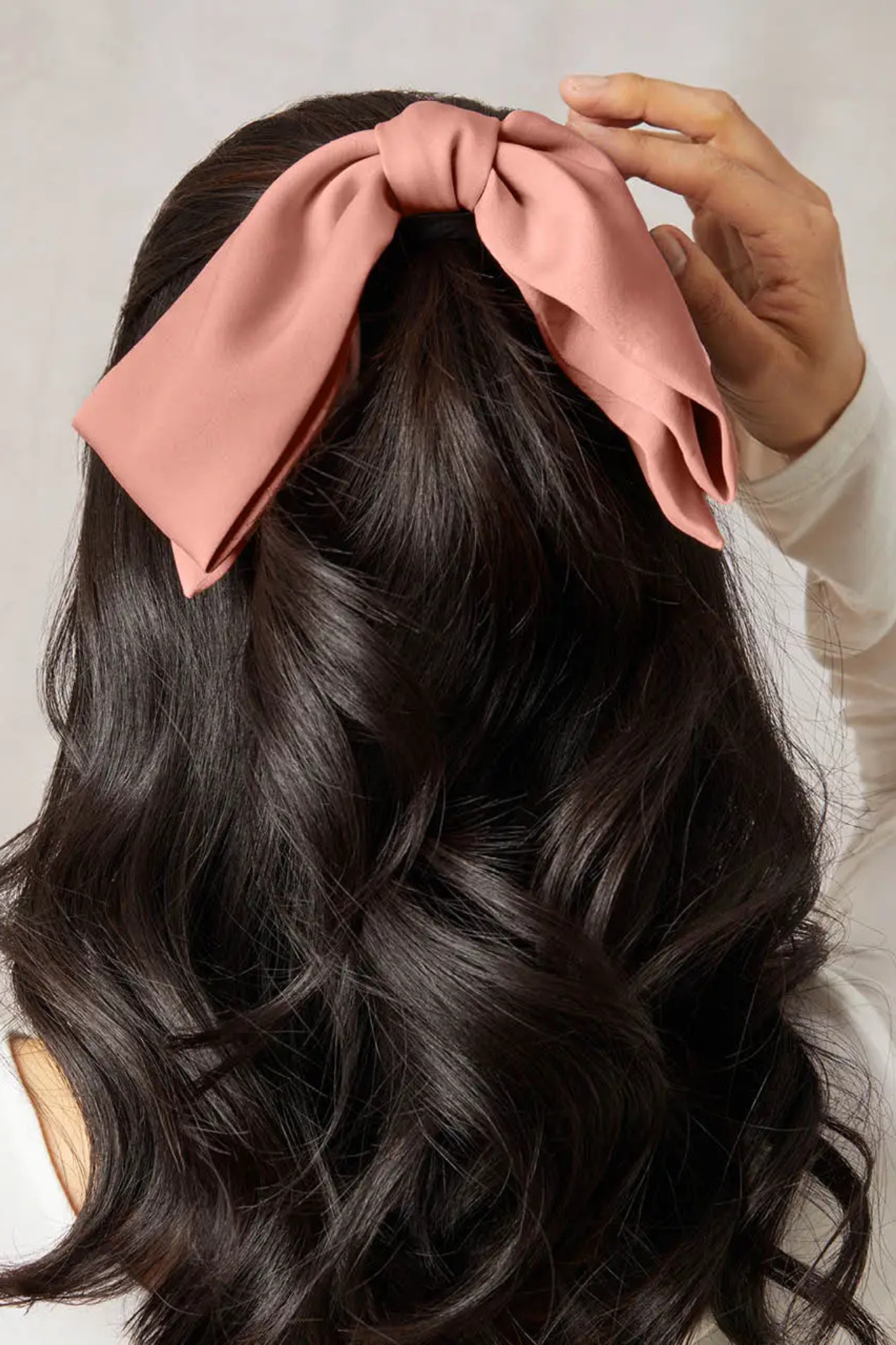 Rosewood Fabric Bow Hair Clip