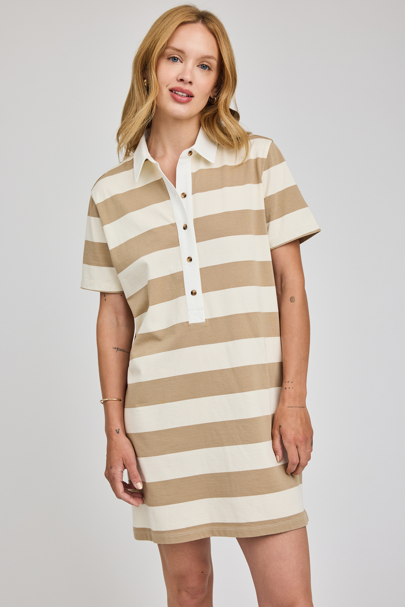 Colbie Tan Stripe Dress