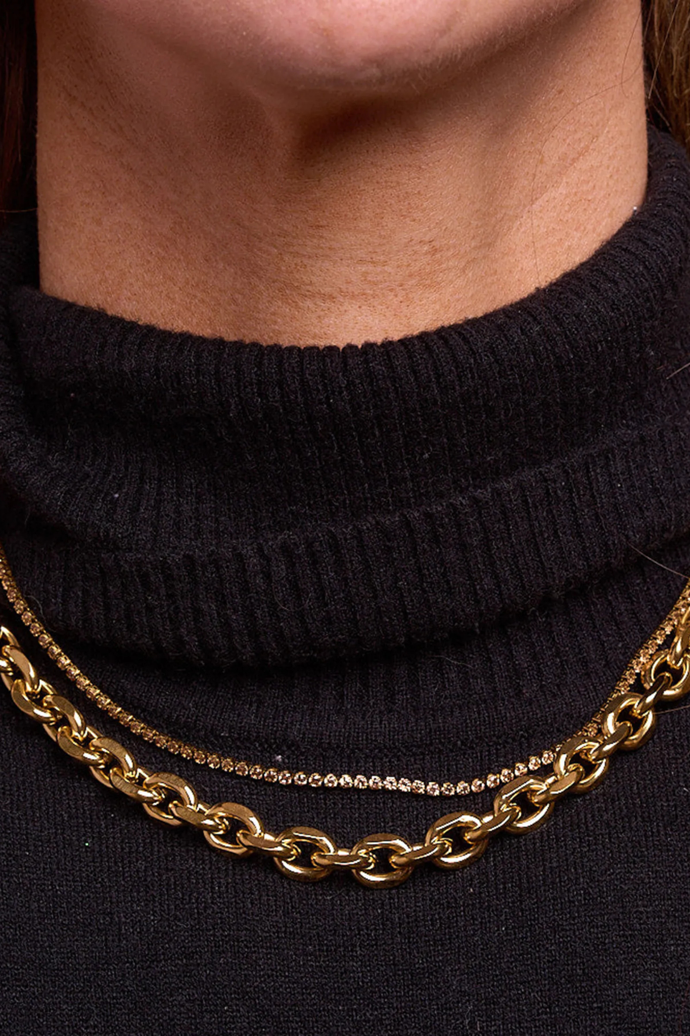 Mocha Micro Tennis Necklace