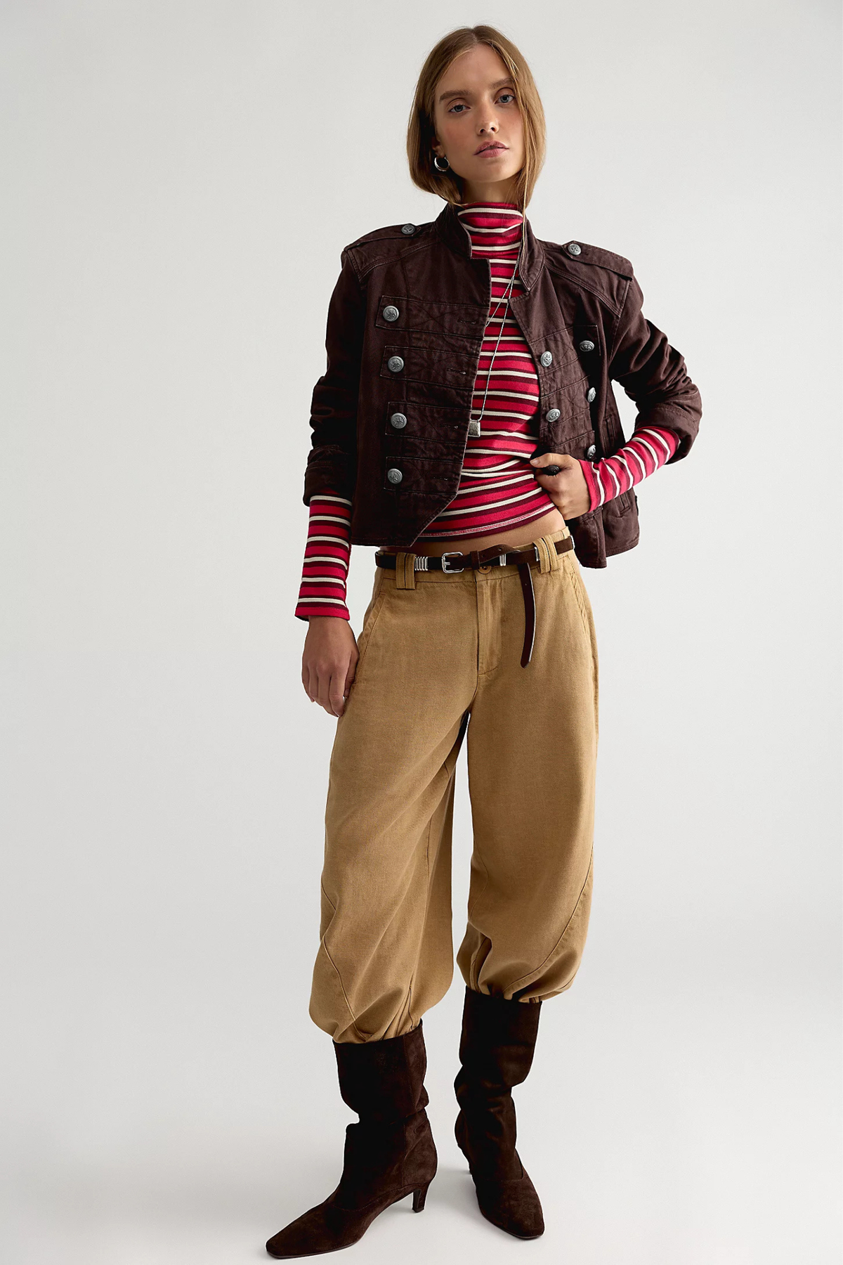 Good Good Red Stripe Turtleneck