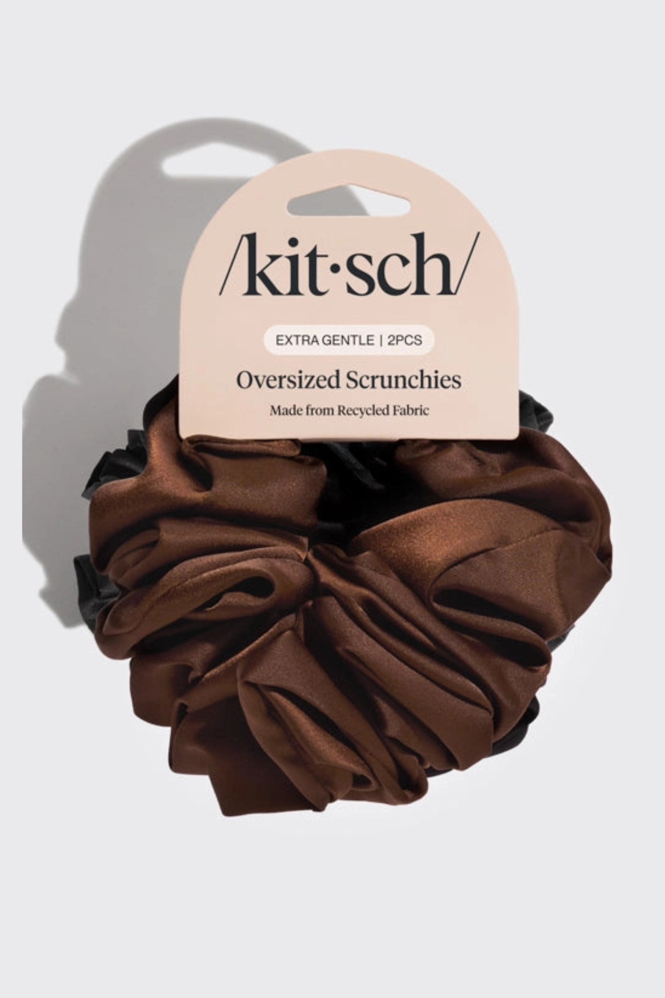 Black + Chocolate Oversized Scrunchies