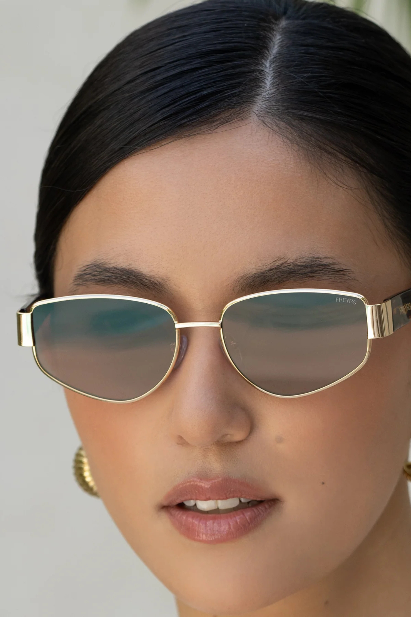 Delilah Gold/Brown Sunglasses