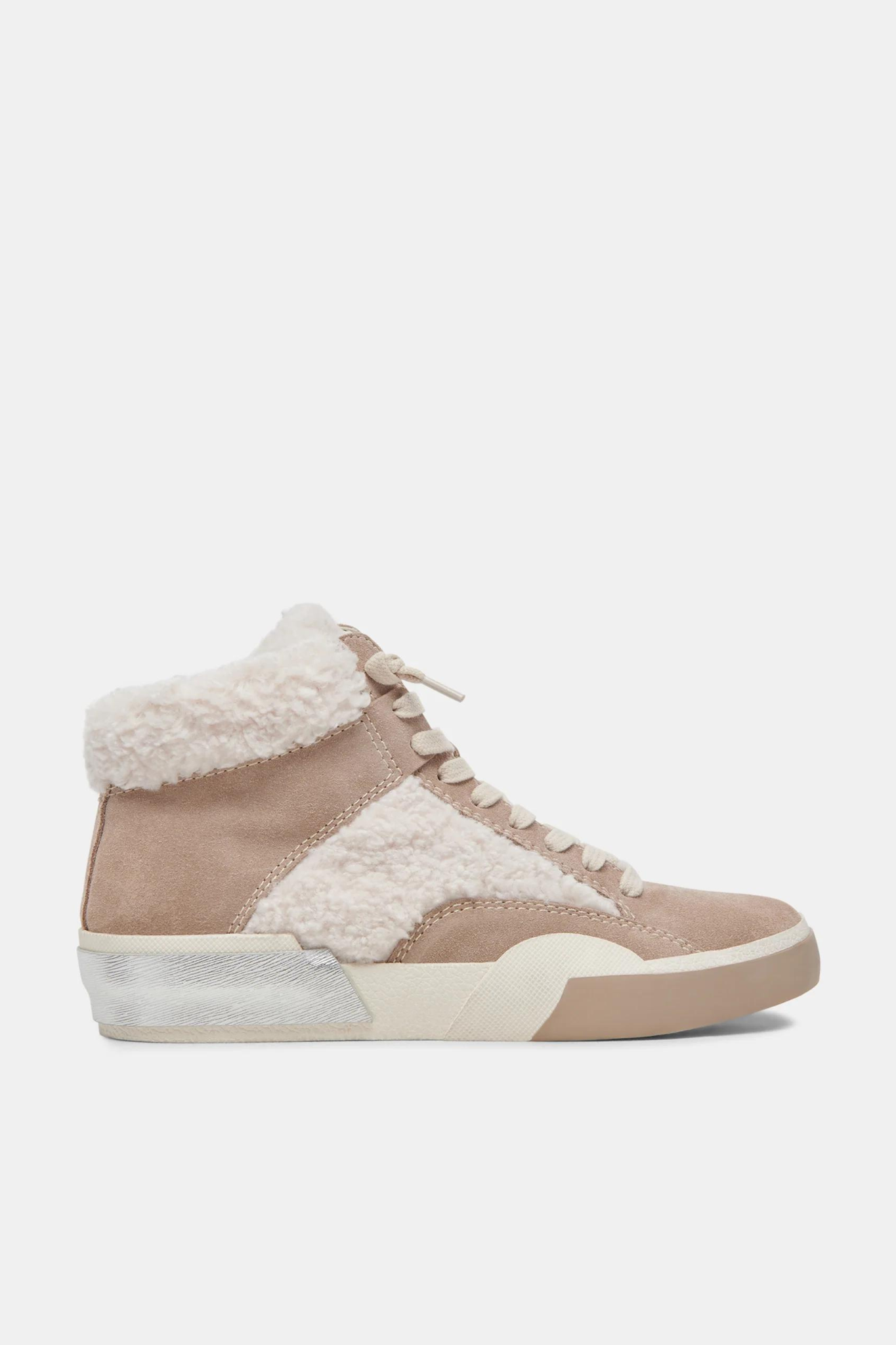 Zilvia Plush Taupe Suede Sneaker