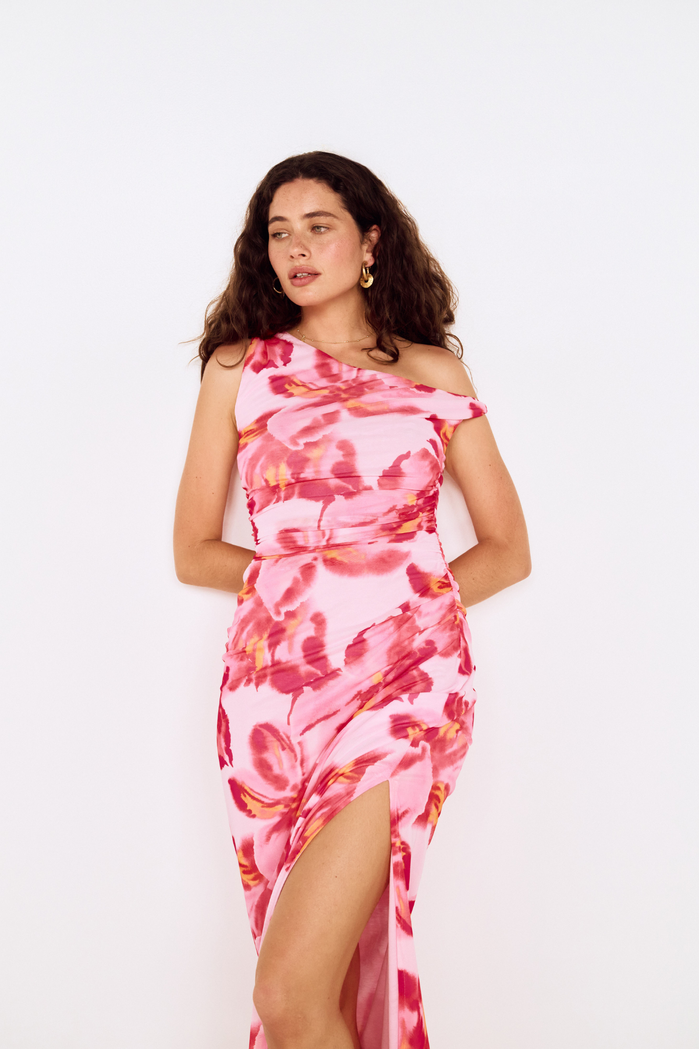 Bianca Floral Mesh Midi Dress