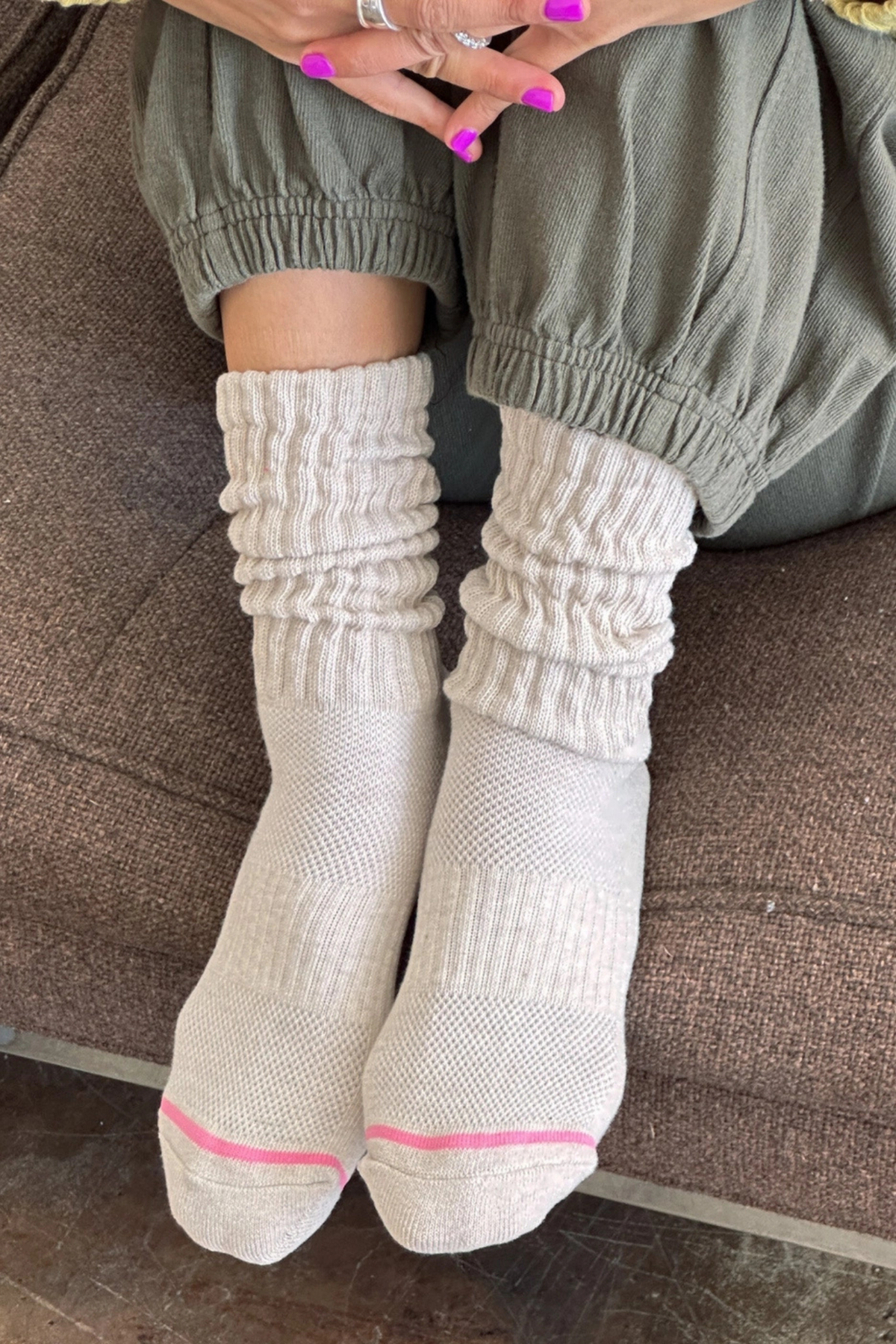 Oatmeal Ballet Socks