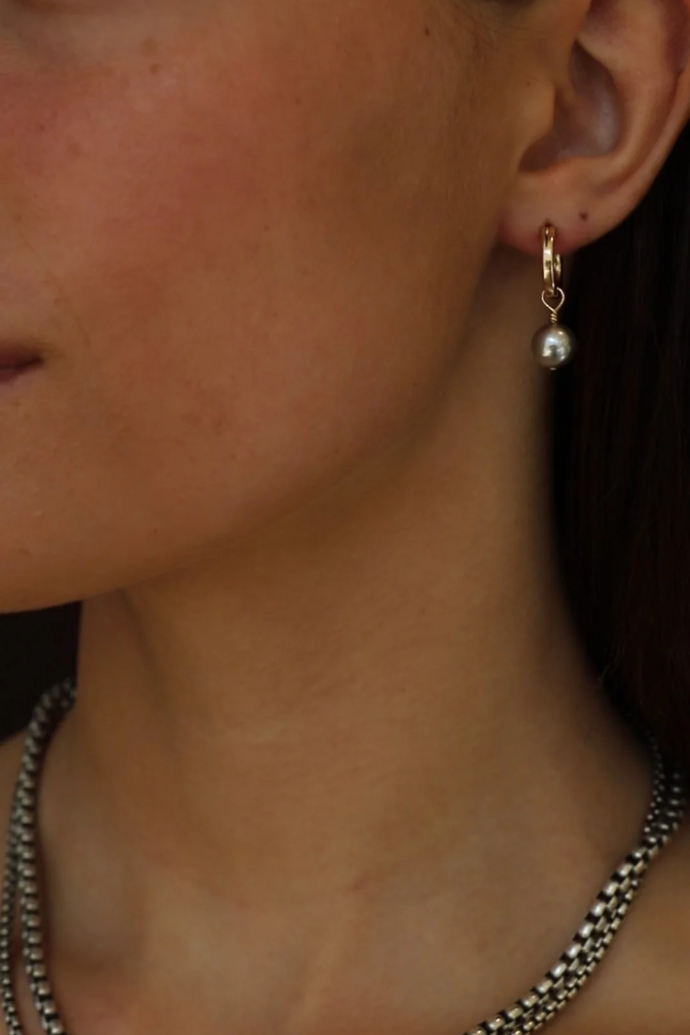 Metallic Two Toned Hoops