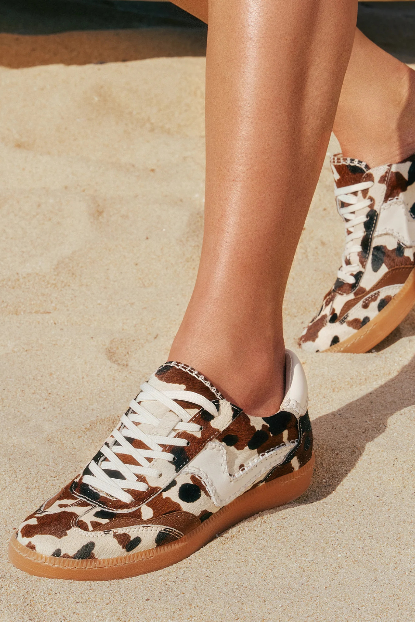 Notice Stitch Calf Hair Sneaker