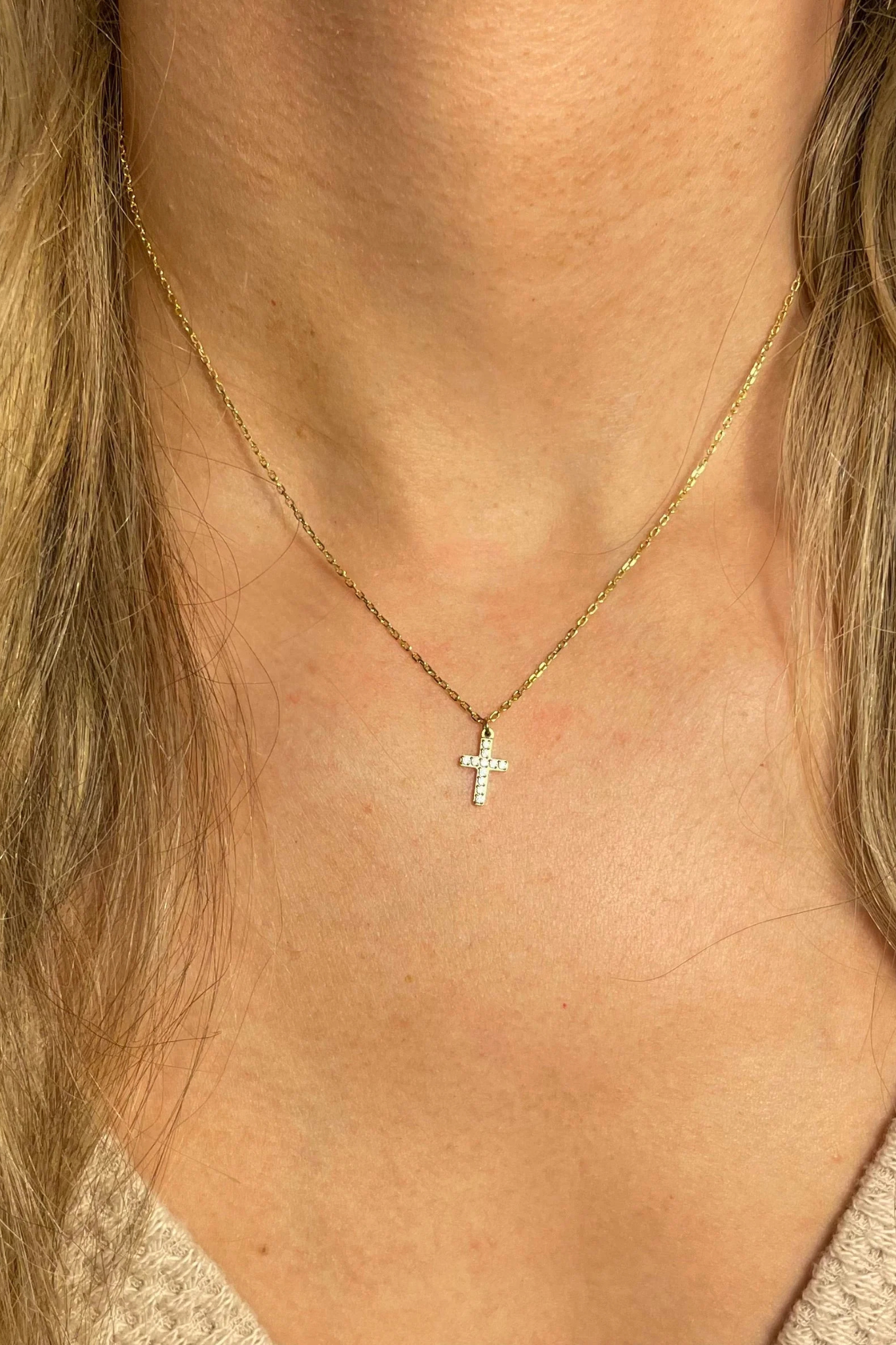 Crystal Cross Necklace