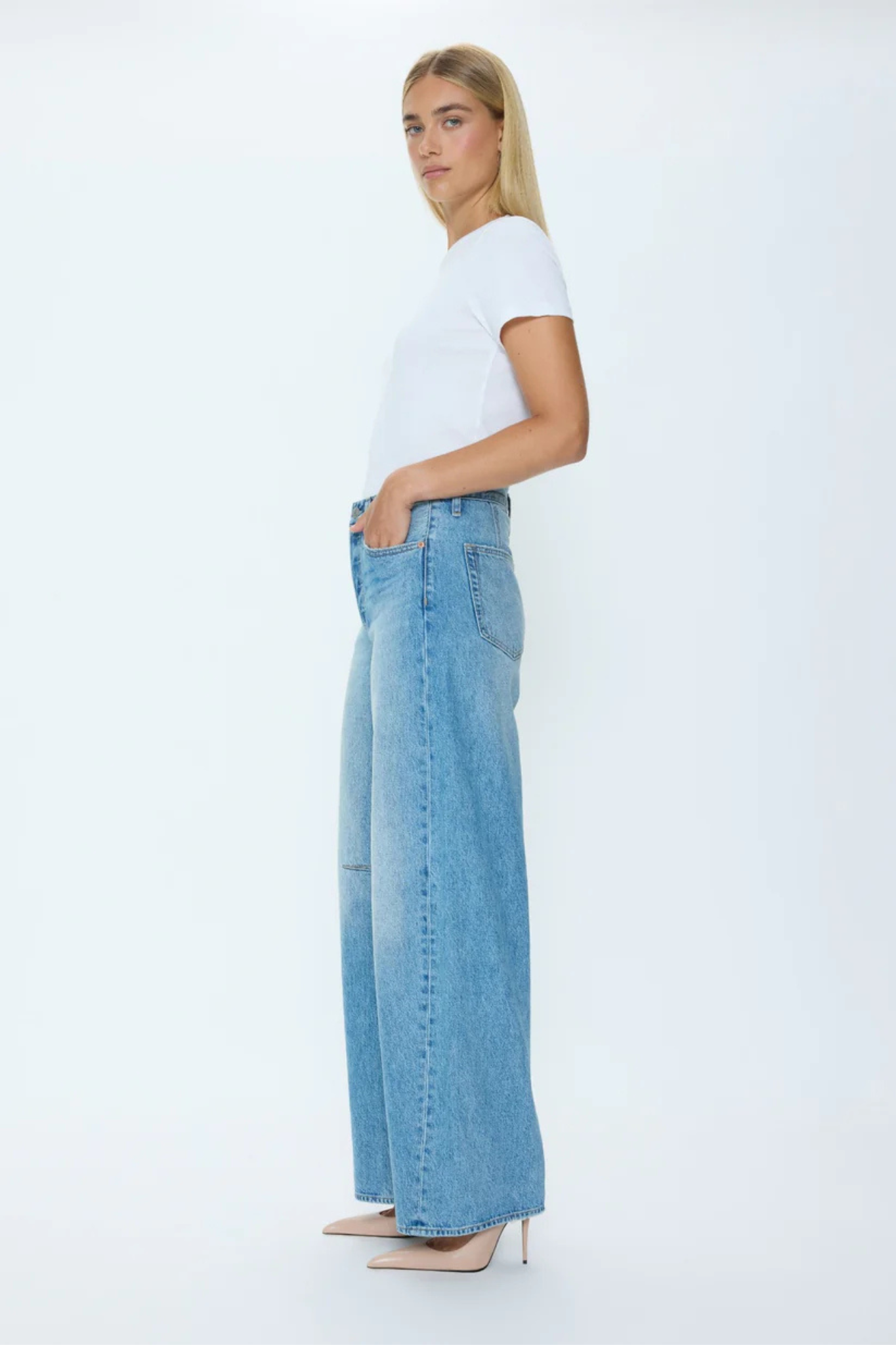 Sydney Hazy High Rise Bowed Wide Leg