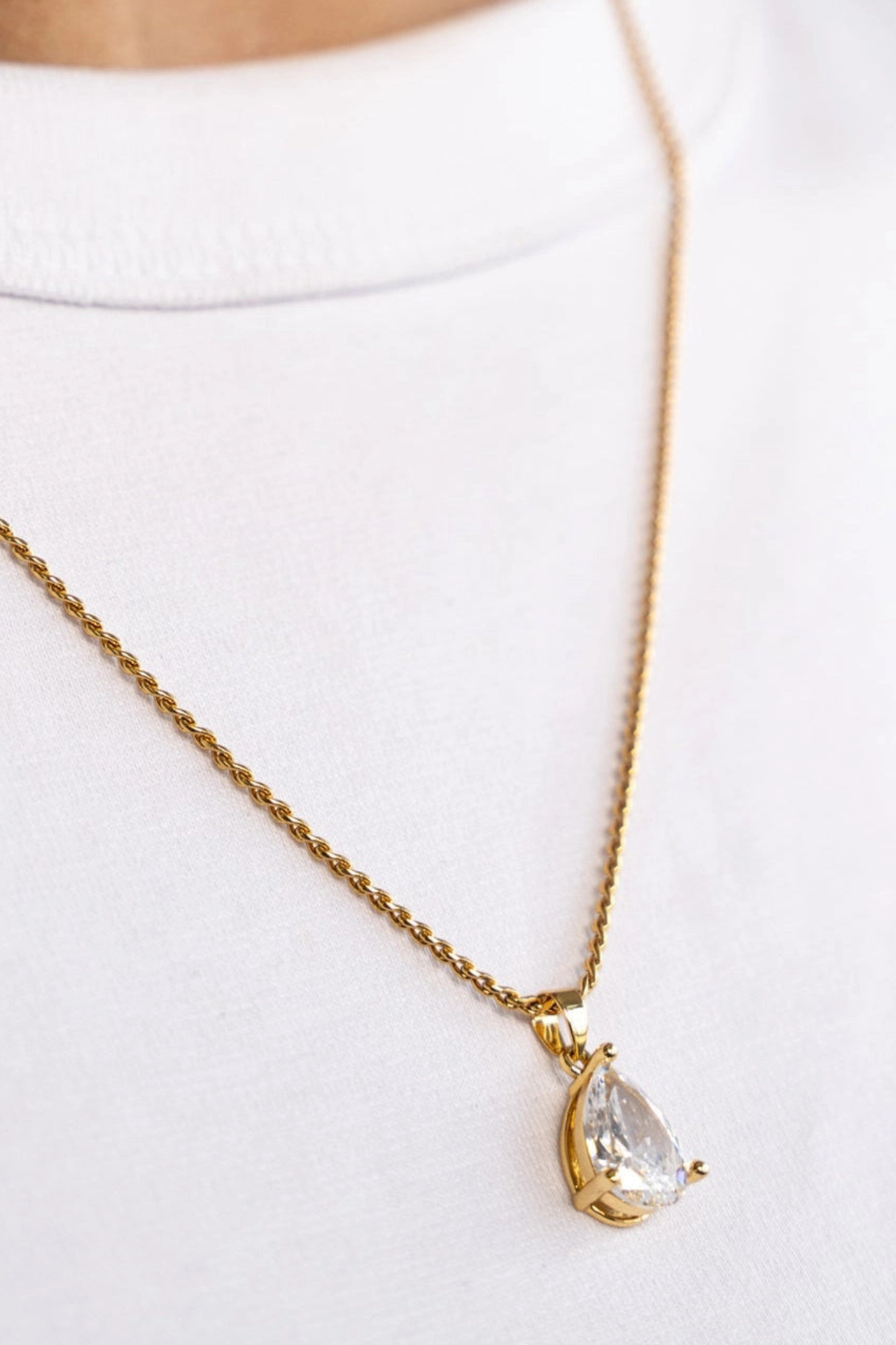 Pear Pendant Necklace