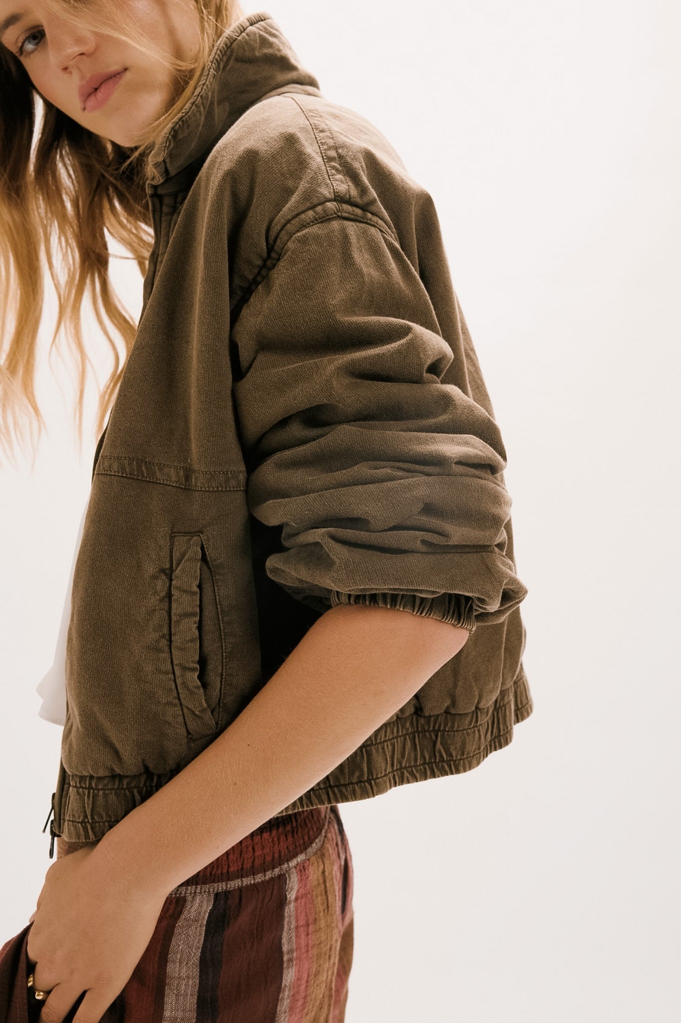 Birdie Olive Washed Jacket