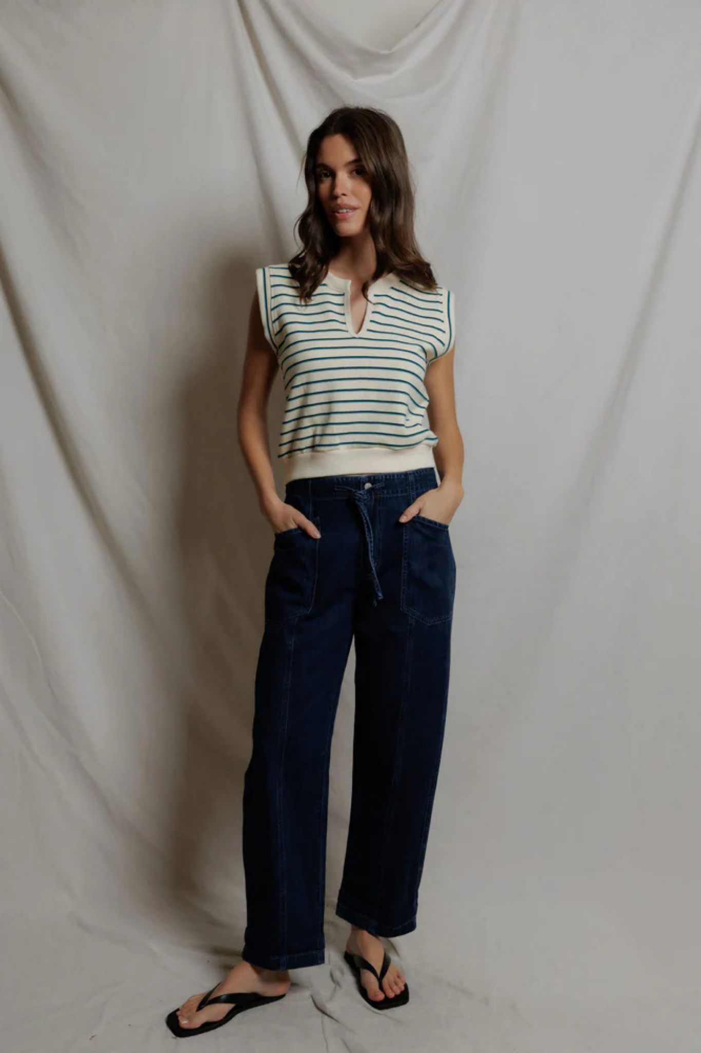 Sloane Blue Stripe Top