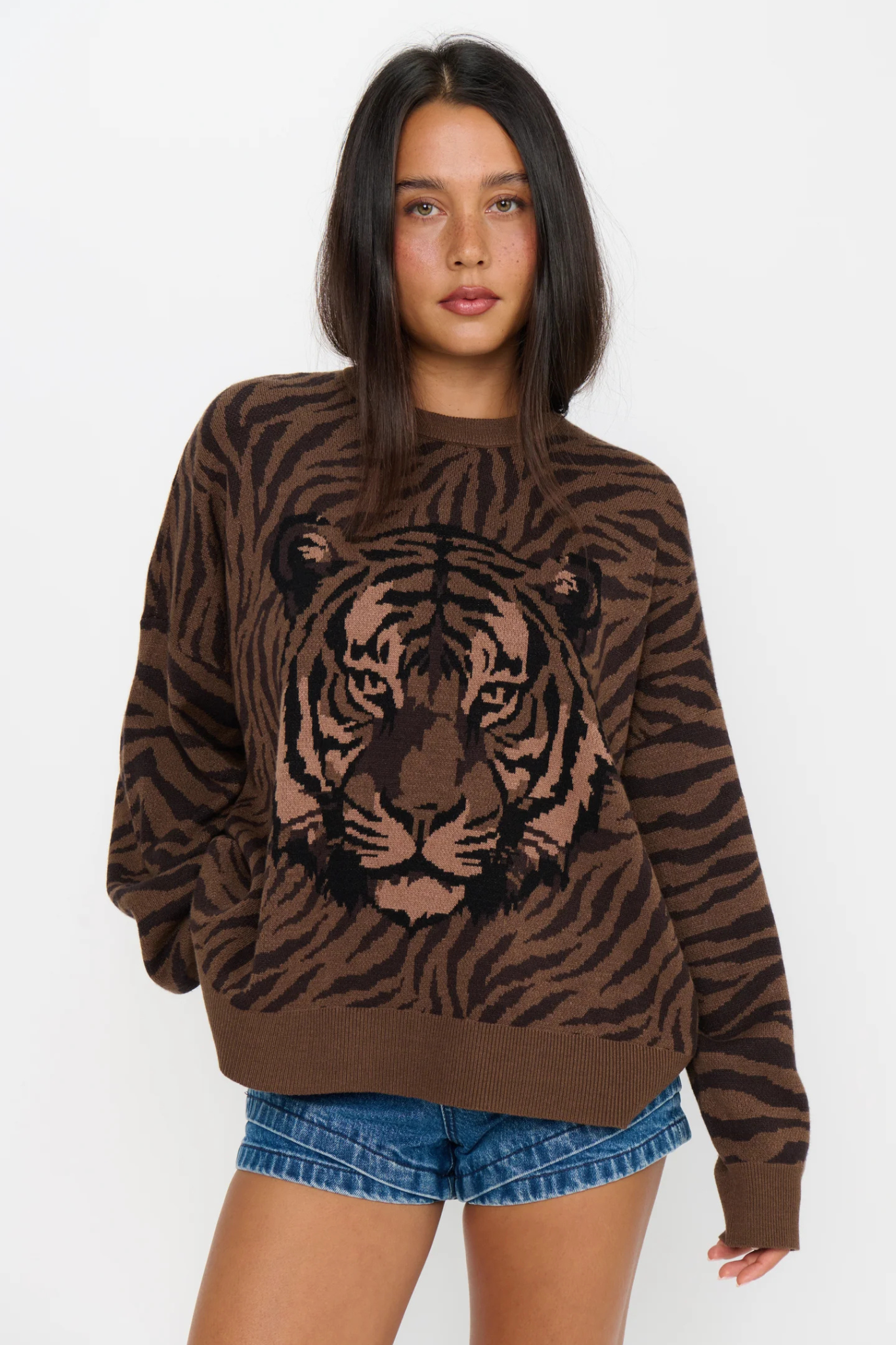 Seasons Wild Tiger Knit Sweater
